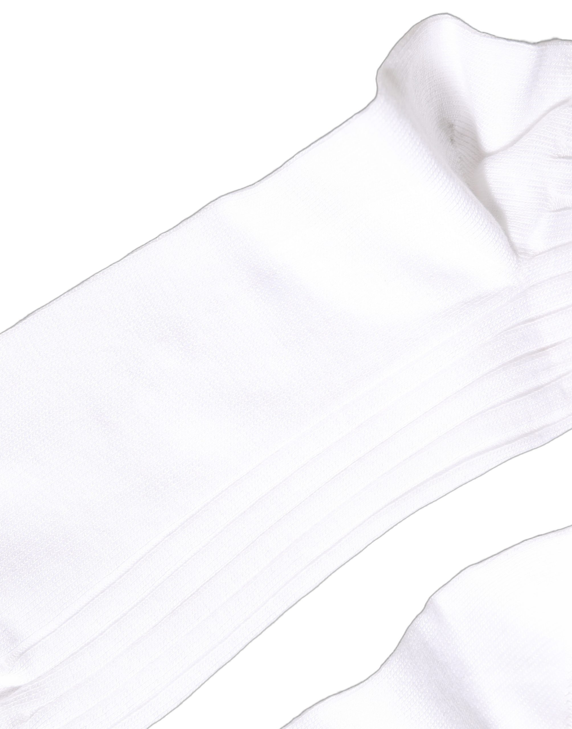 Dolce & Gabbana White Cotton Ribbed Logo Over The Calf Women Socks - Image 6