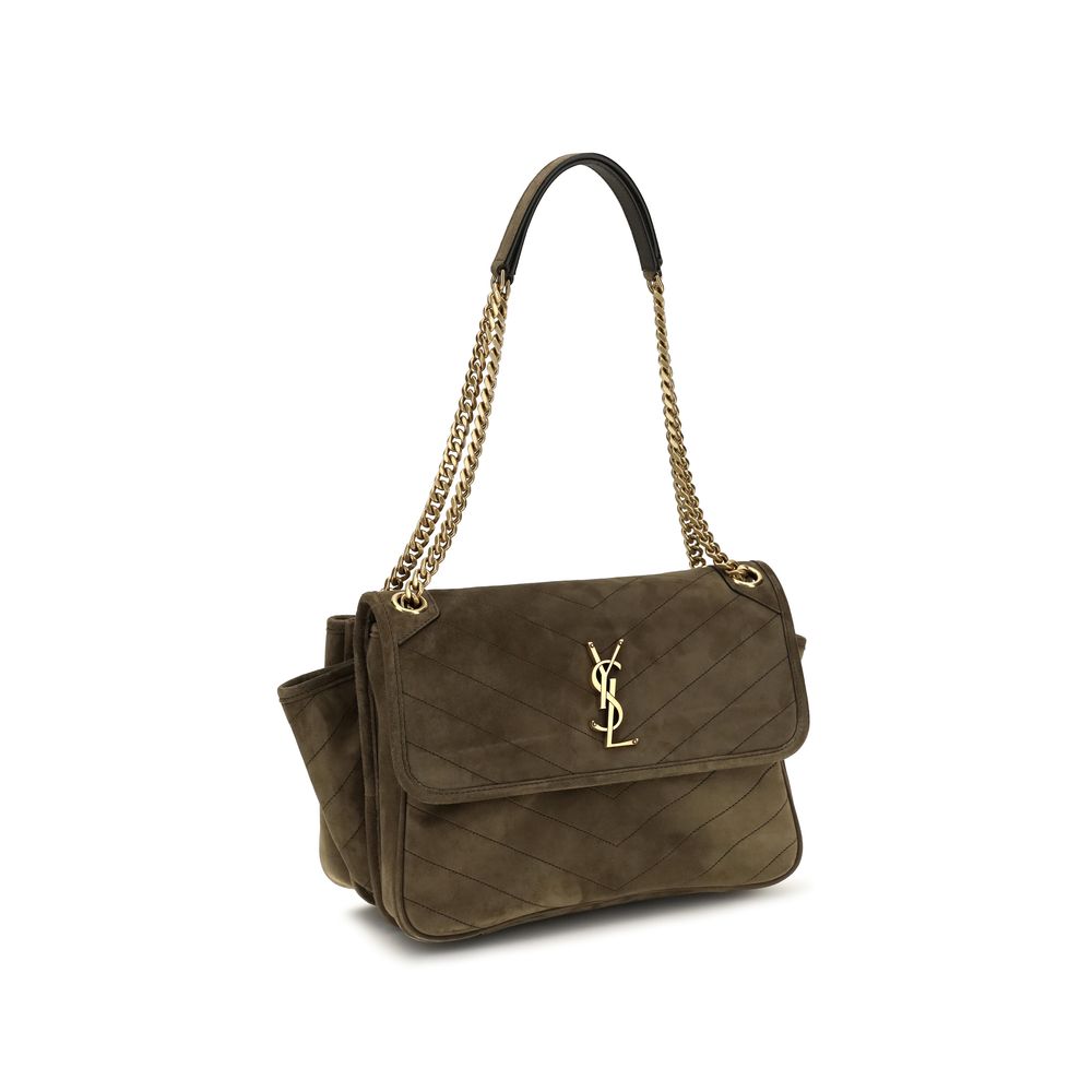 Saint Laurent Bicolor Suede Leather Shoulder Bag - Image 2