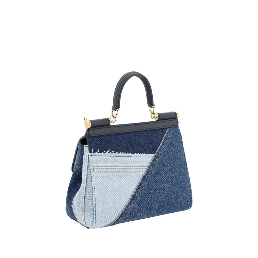 Dolce & Gabbana Blue Cotton Handbag - Image 3