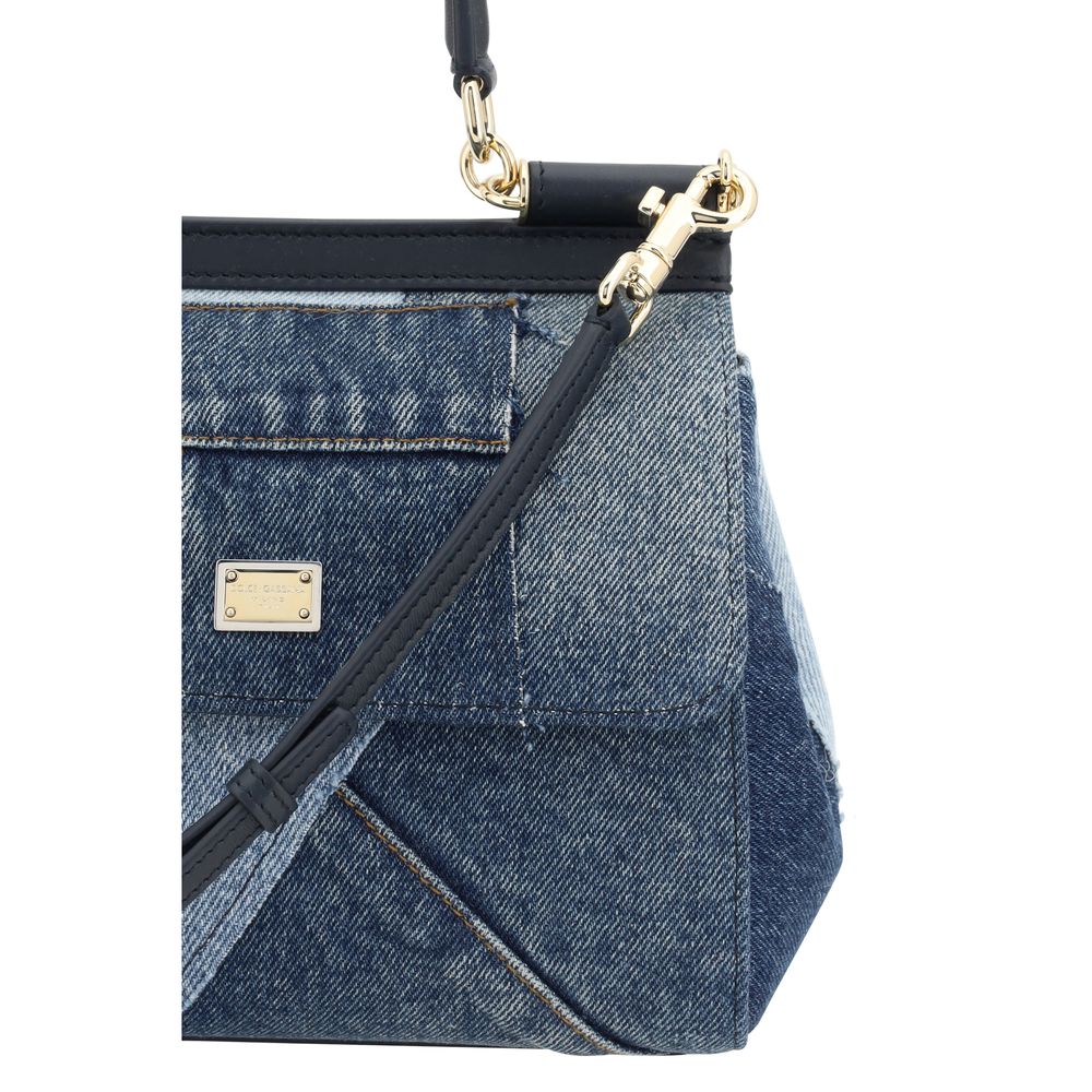 Dolce & Gabbana Blue Cotton Handbag - Image 4