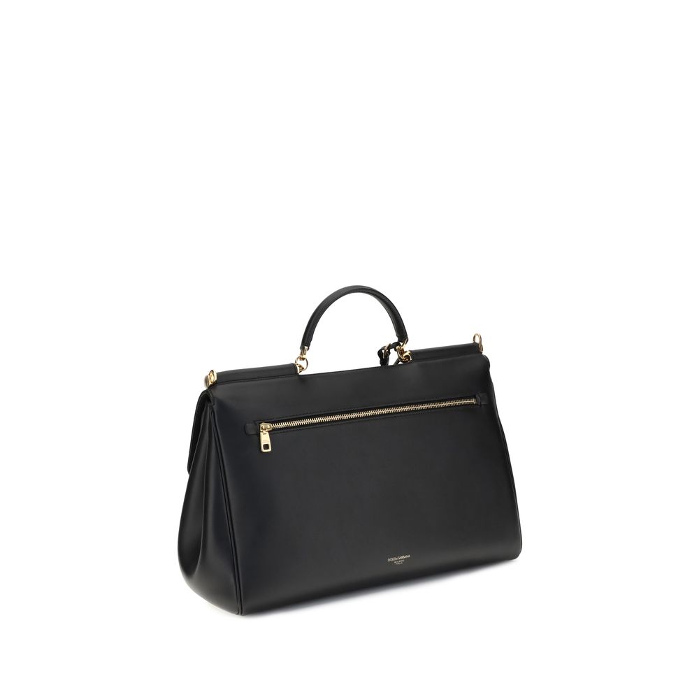 Dolce & Gabbana Black Calf Leather Bos Taurus Shoulder Bag - Image 3