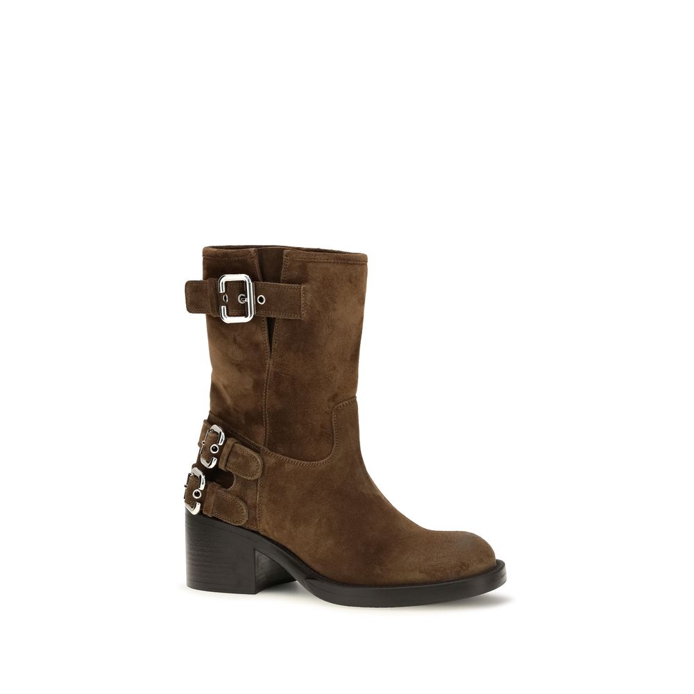 ChloƩ Brown Calf Leather Bos Taurus Ankle Boots - Image 2