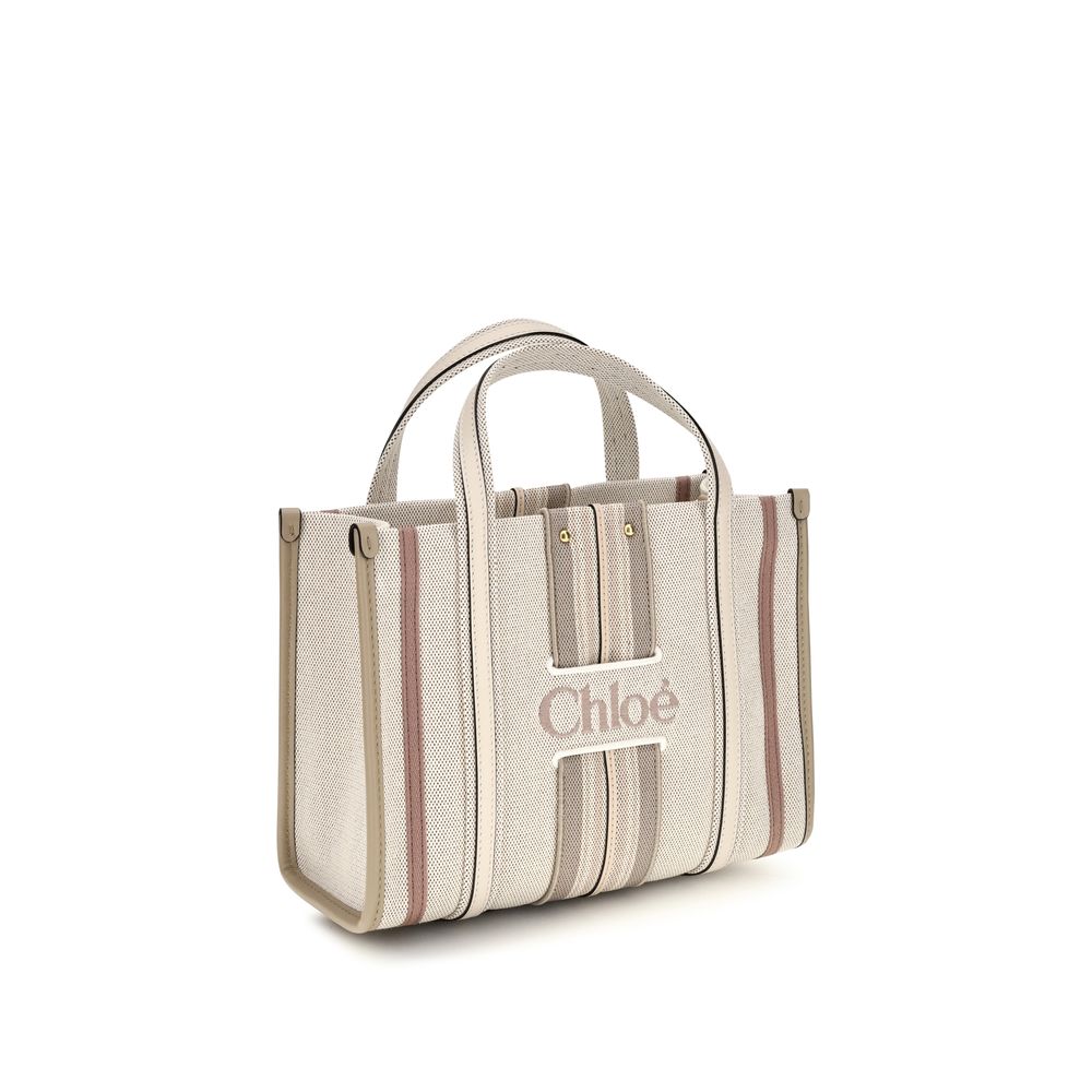 ChloƩ Beige Cotton Shoulder Bag - Image 2