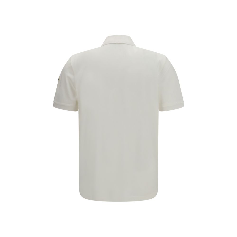 Moncler White Cotton Polo Shirt - Image 2