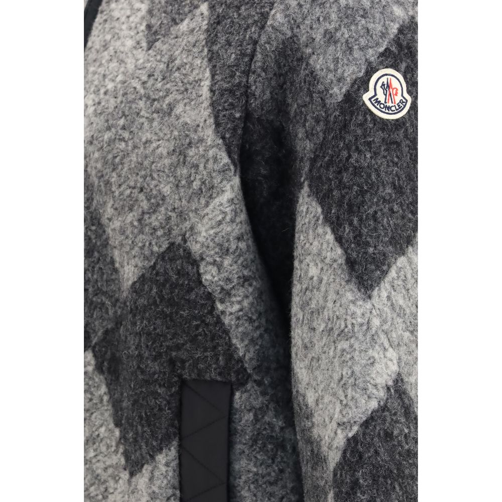 Moncler Gray Wool Oves Aries Sweatshirt - Image 3