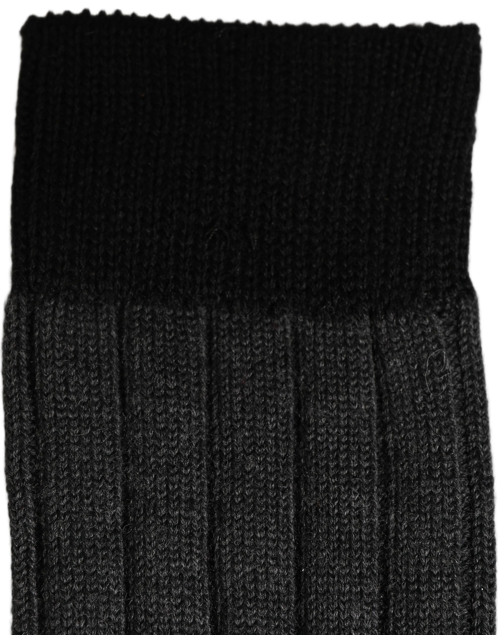 Dolce & Gabbana Dark Gray Wool Logo Calf Long Ribbed Accessory Socks - Image 4