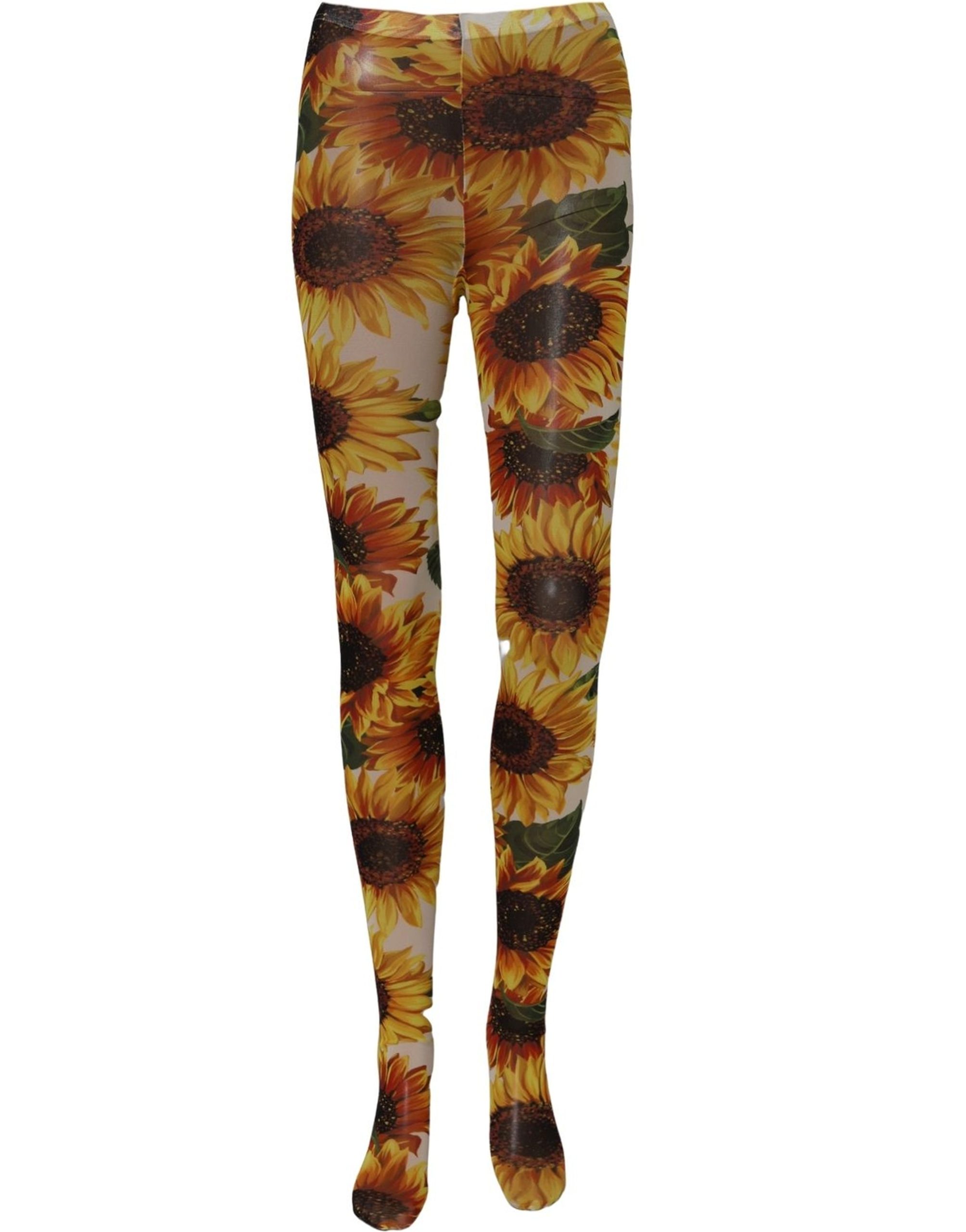 Dolce & Gabbana Multicolor Floral Nylon Tights Stockings Socks - Image 4