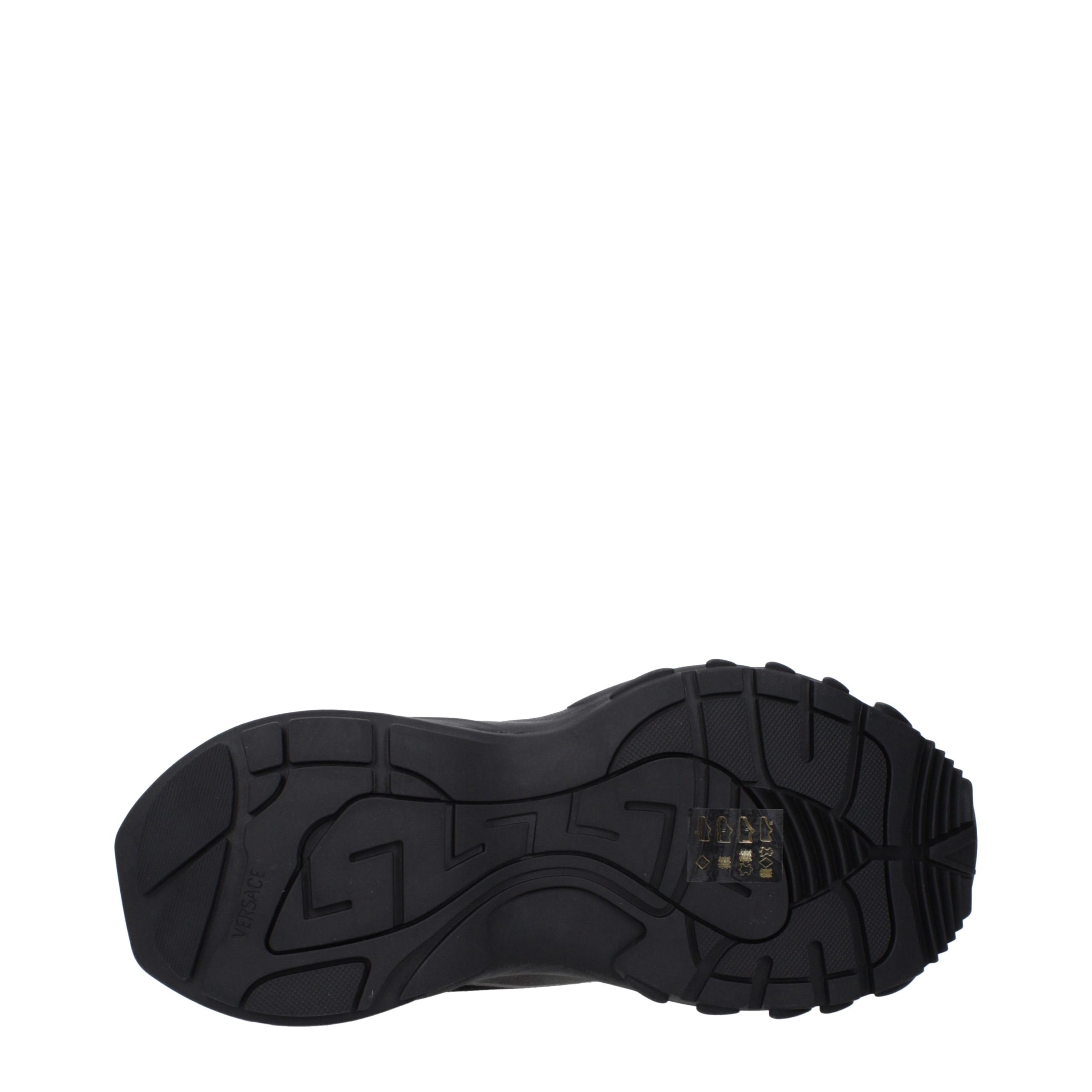 Versace Black Fabric Chunky Sneakers - Image 5