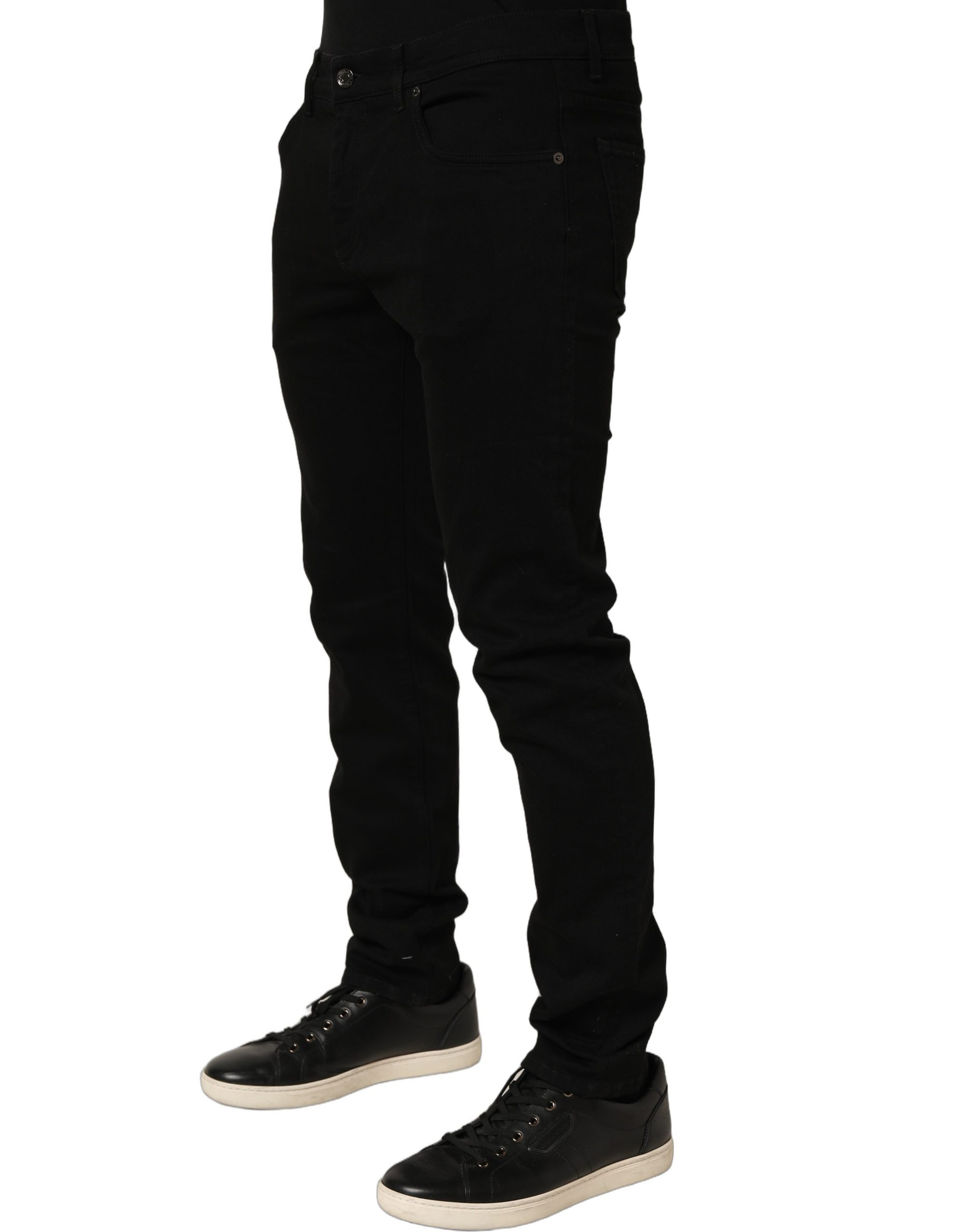 Dolce & Gabbana Black Cotton Stretch Skinny Denim Trouser Jeans - Image 4