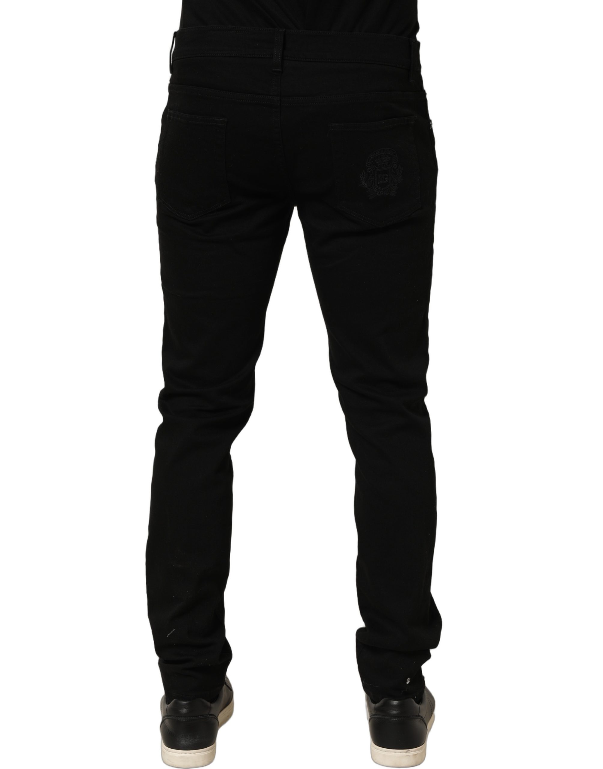 Dolce & Gabbana Black Cotton Stretch Skinny Denim Trouser Jeans - Image 5