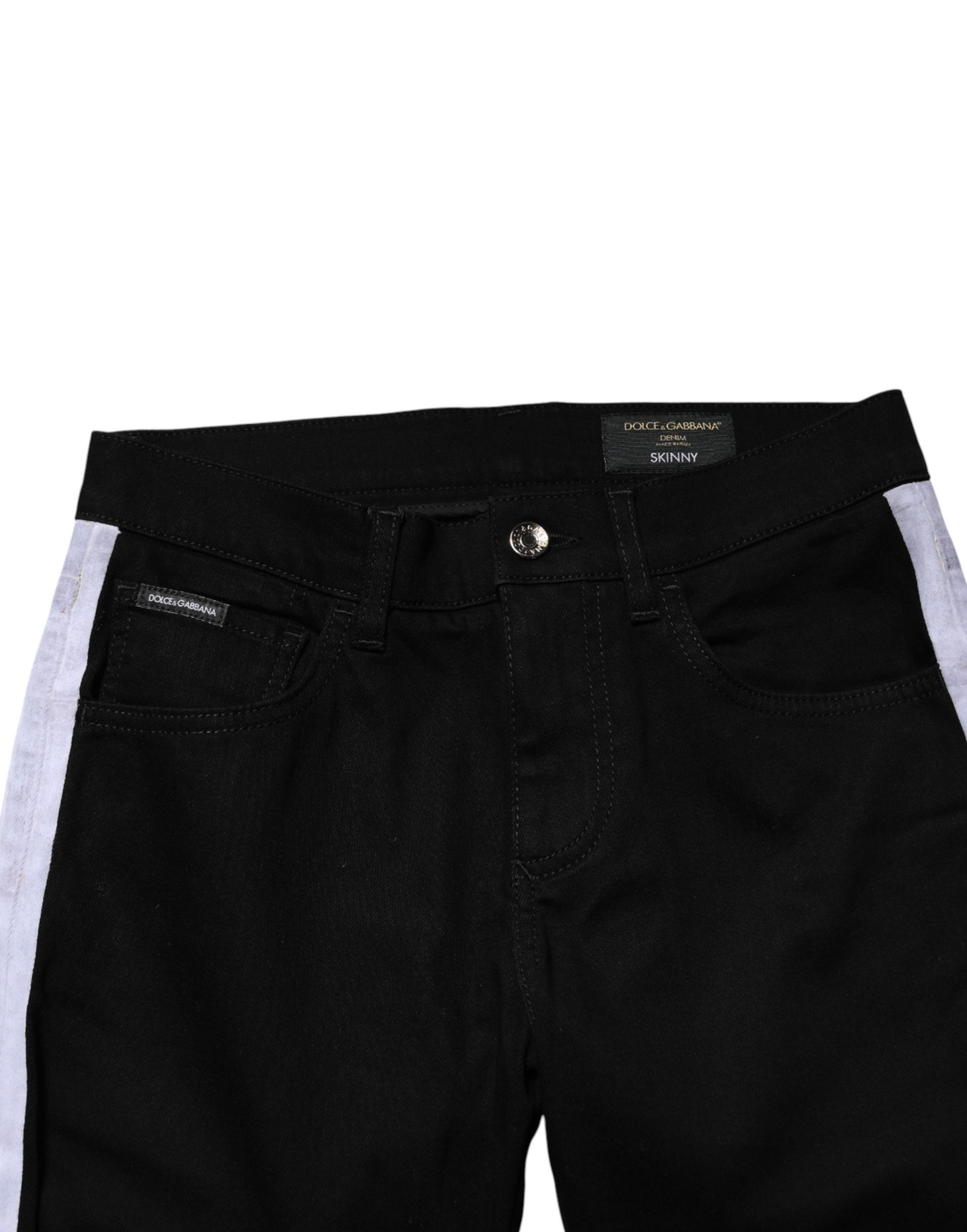 Dolce & Gabbana Black Cotton Stretch Skinny Denim Trouser Jeans - Image 2