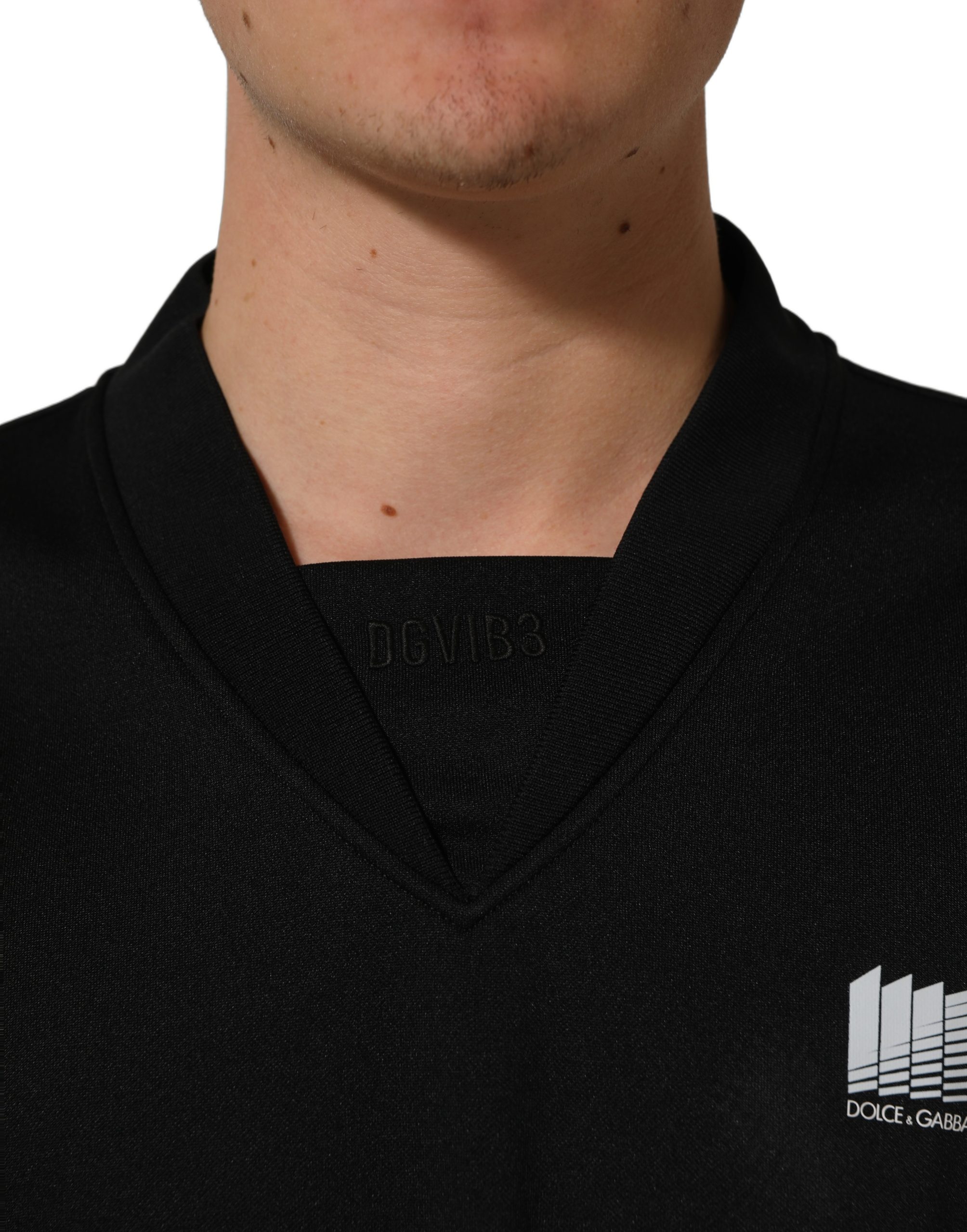 Dolce & Gabbana Black Polyester DGVIB3 Oversized Jersey T-shirt - Image 6