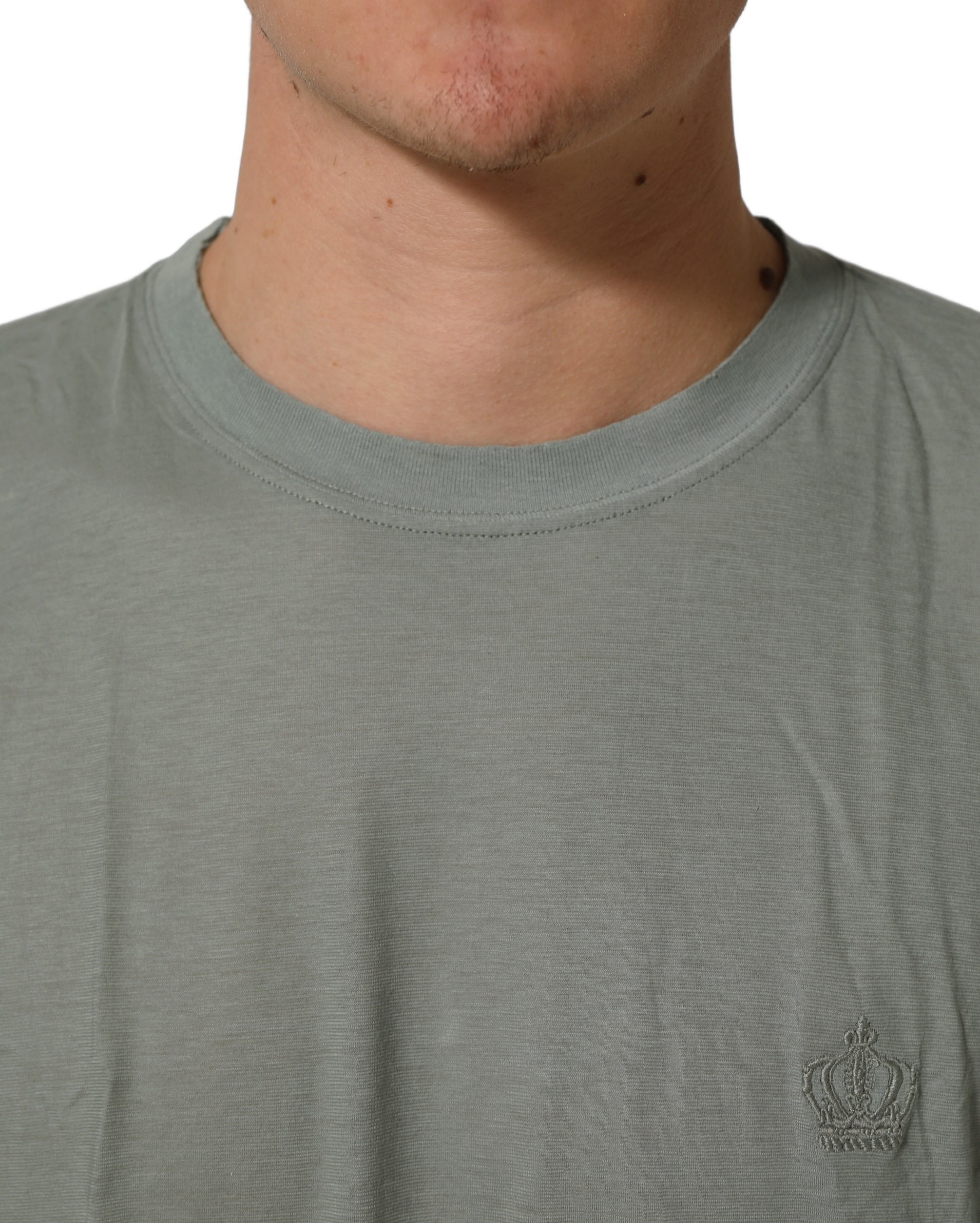 Dolce & Gabbana Green Cotton Short Sleeve Crew Neck T-shirt - Image 5