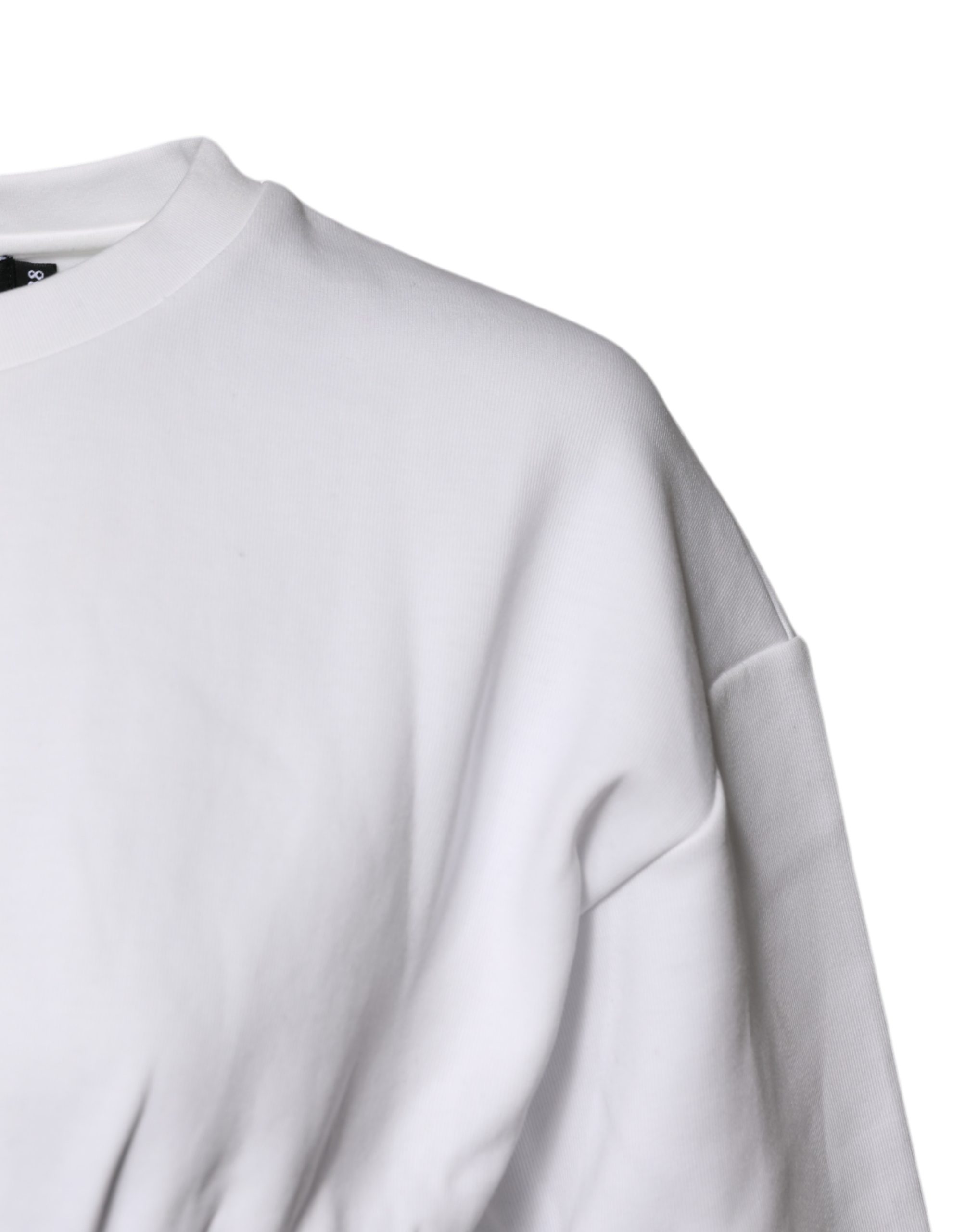 Dolce & Gabbana White Cotton Blend Corset Style Blouse Top - Image 8