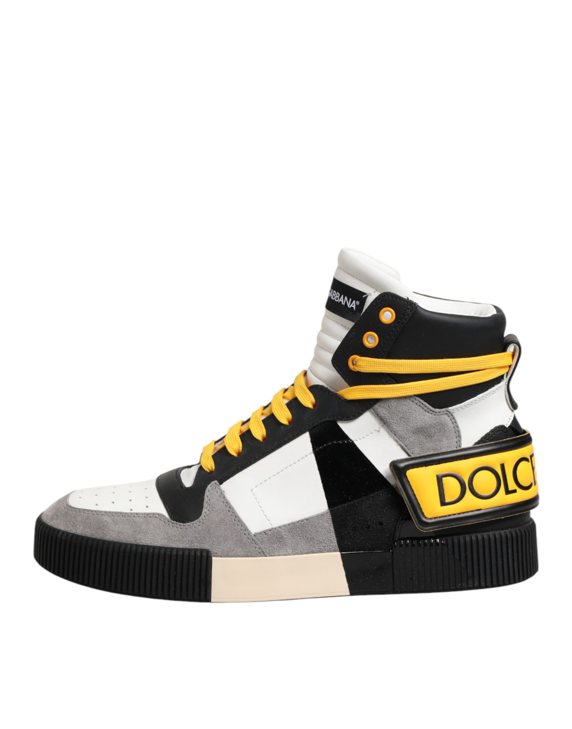 Dolce & Gabbana Multicolor Calf High Top Sneakers Shoes - Image 6