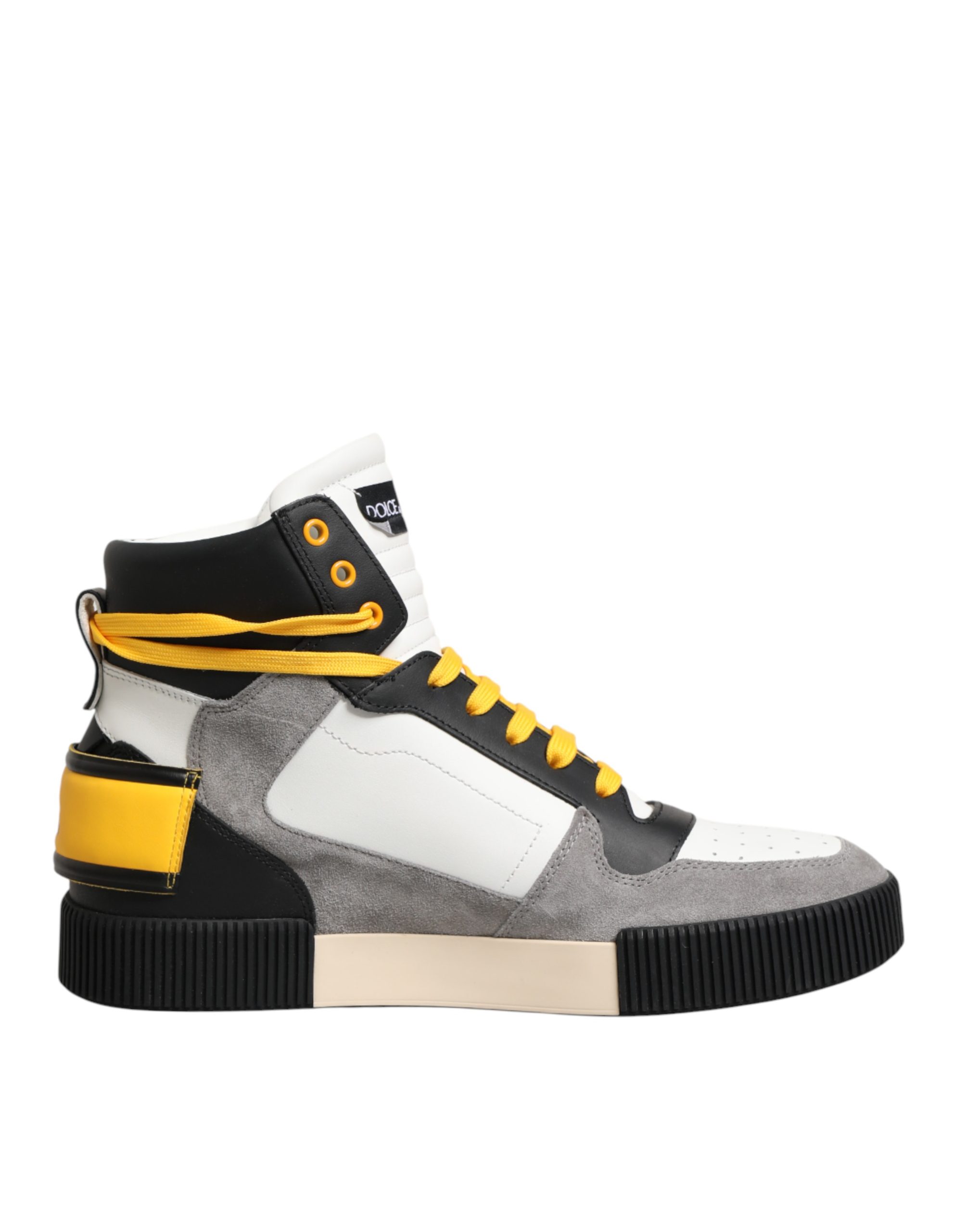 Dolce & Gabbana Multicolor Calf High Top Sneakers Shoes - Image 7