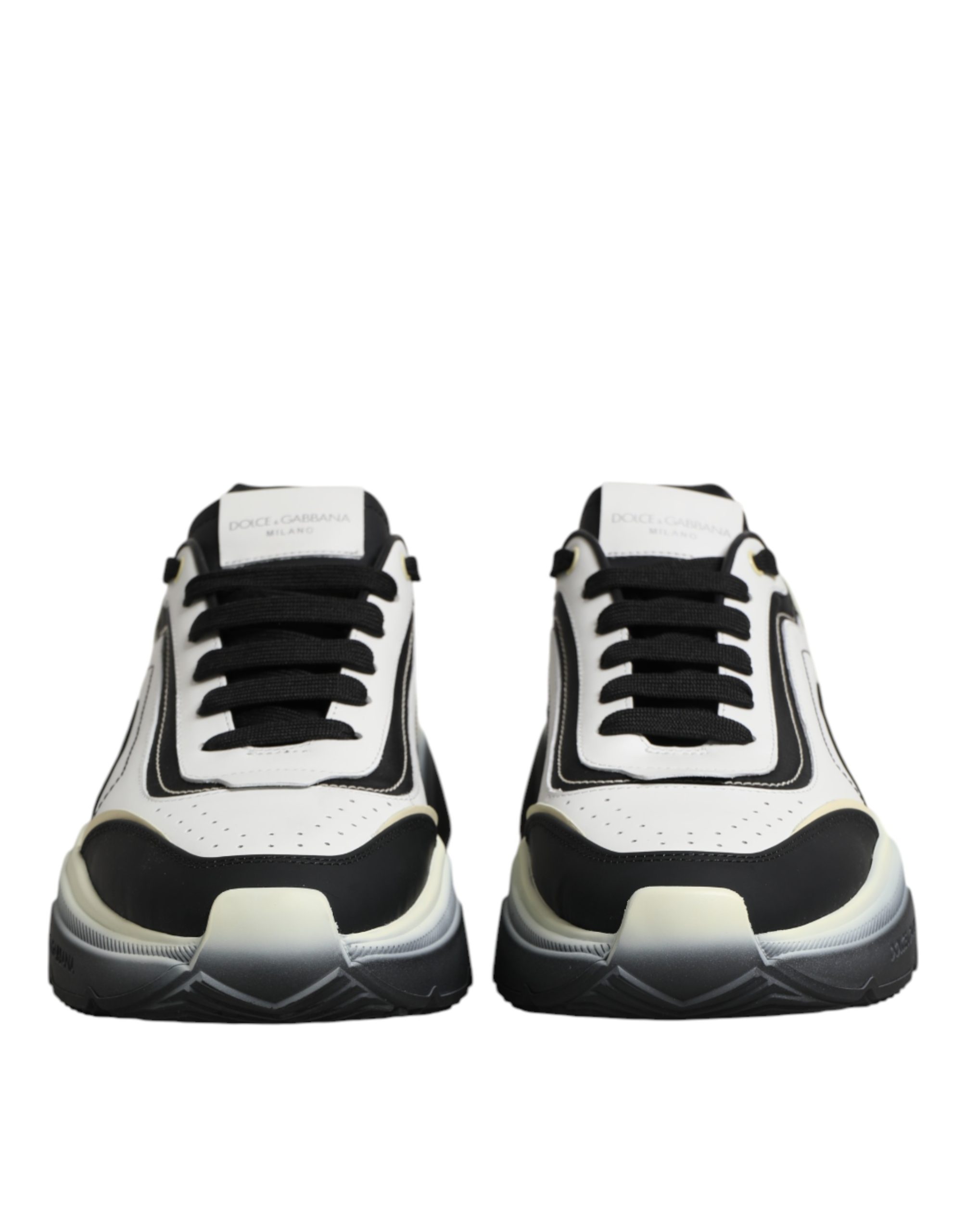 Dolce & Gabbana White Black Daymaster Two Tone Sneaker Shoes - Image 2