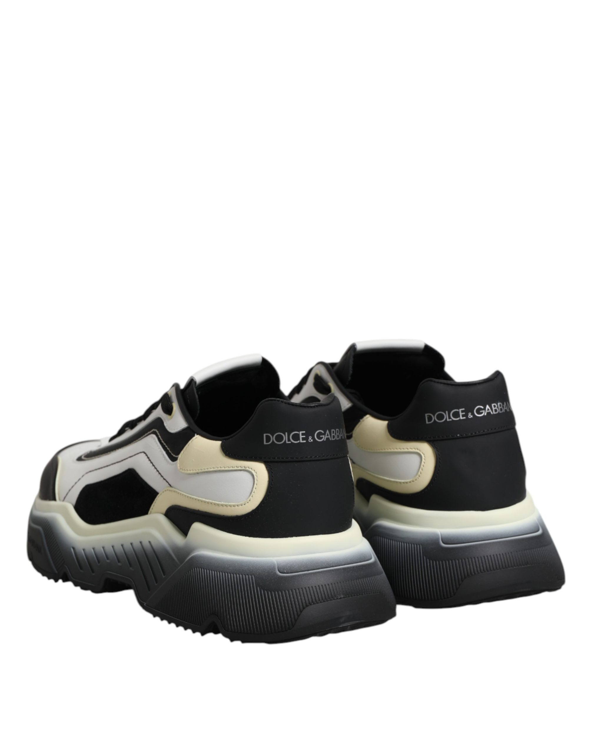 Dolce & Gabbana White Black Daymaster Two Tone Sneaker Shoes - Image 5