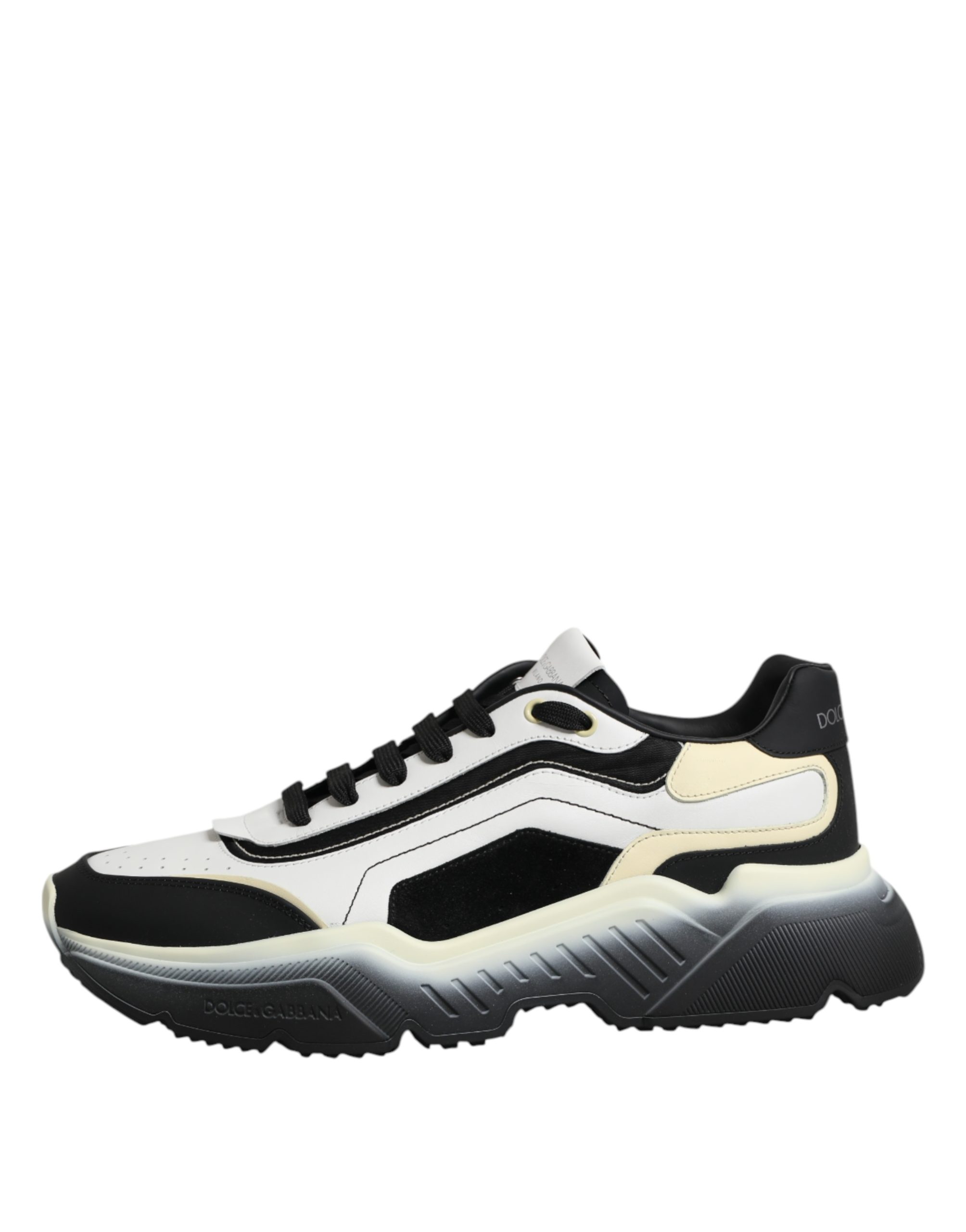 Dolce & Gabbana White Black Daymaster Two Tone Sneaker Shoes - Image 6