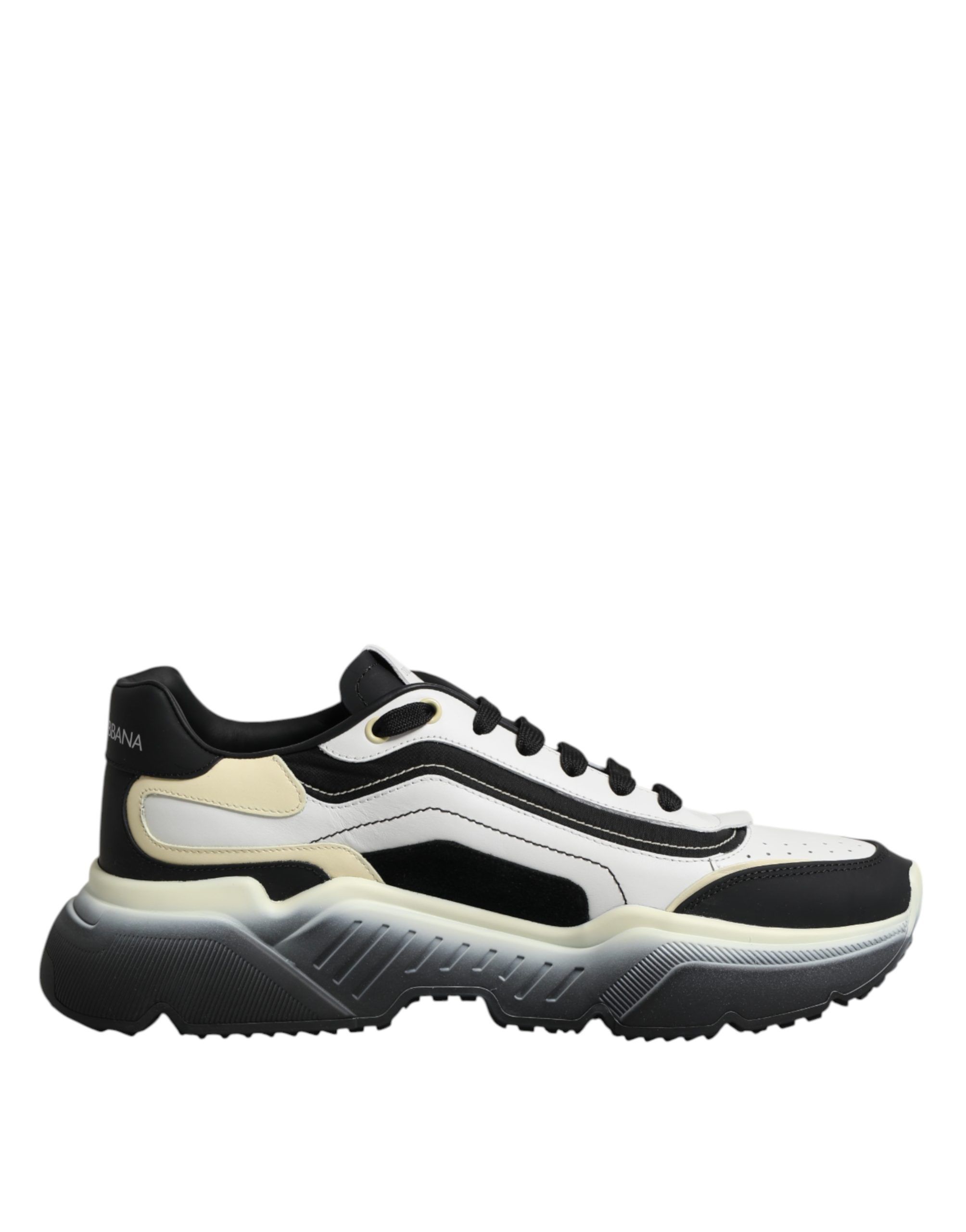 Dolce & Gabbana White Black Daymaster Two Tone Sneaker Shoes - Image 7