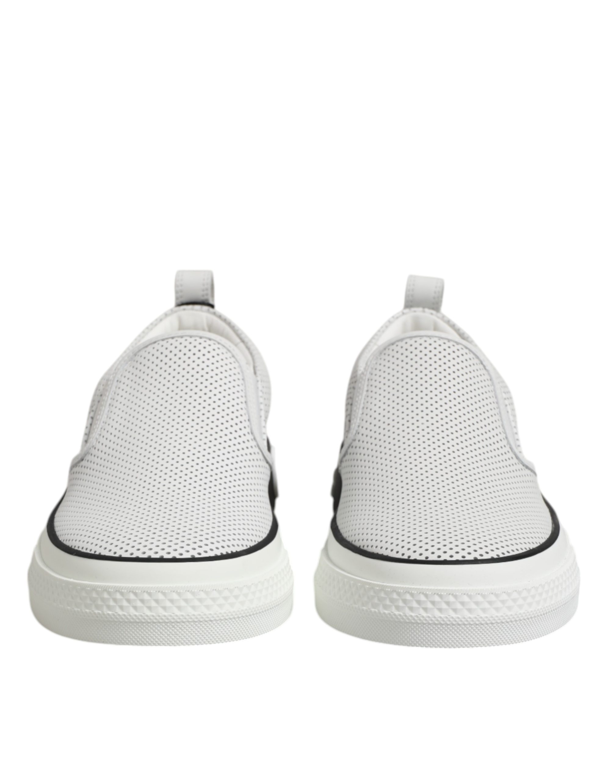 Dolce & Gabbana White Perforated Custom 2.Zero Sneakers Shoes - Image 2