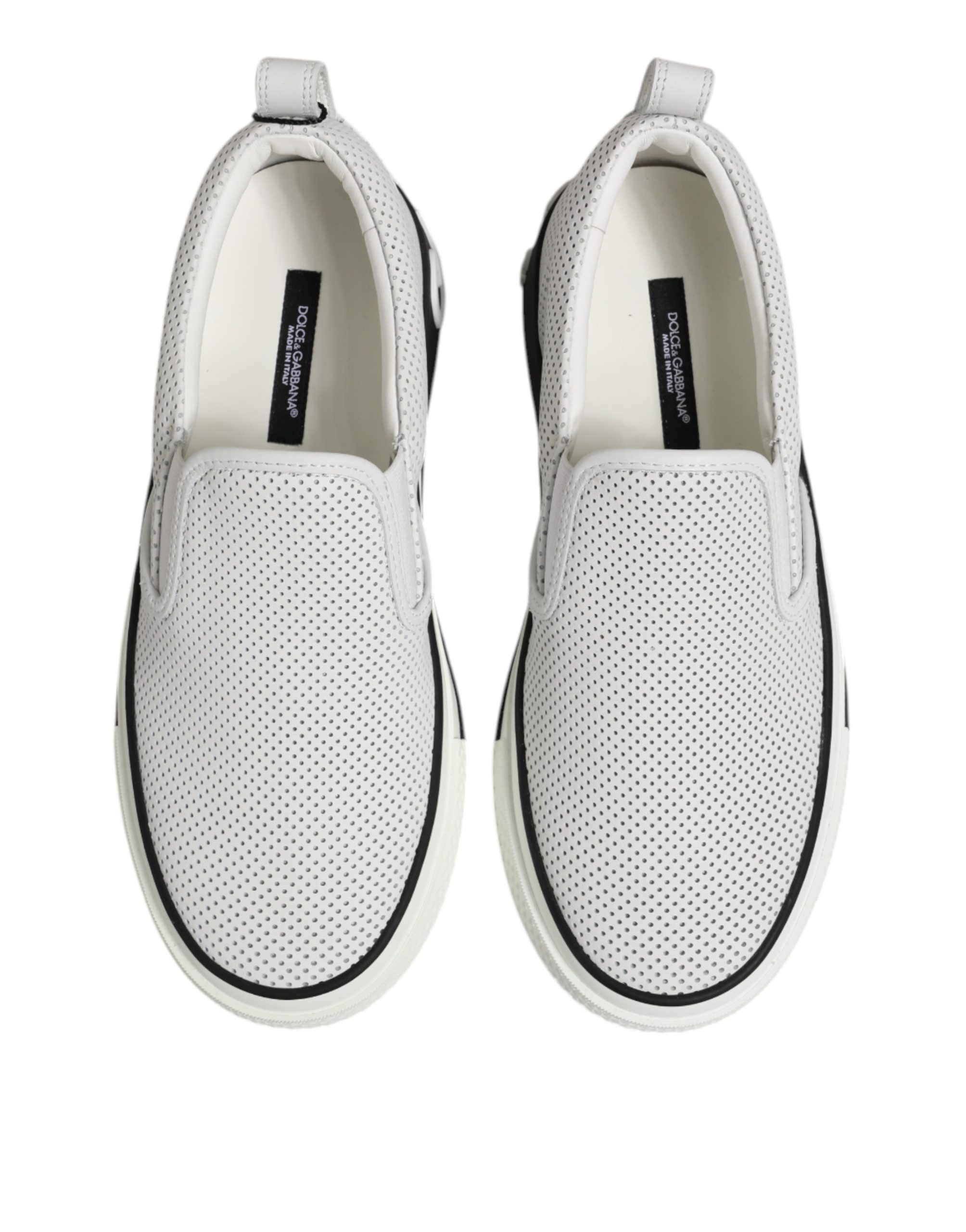 Dolce & Gabbana White Perforated Custom 2.Zero Sneakers Shoes - Image 3