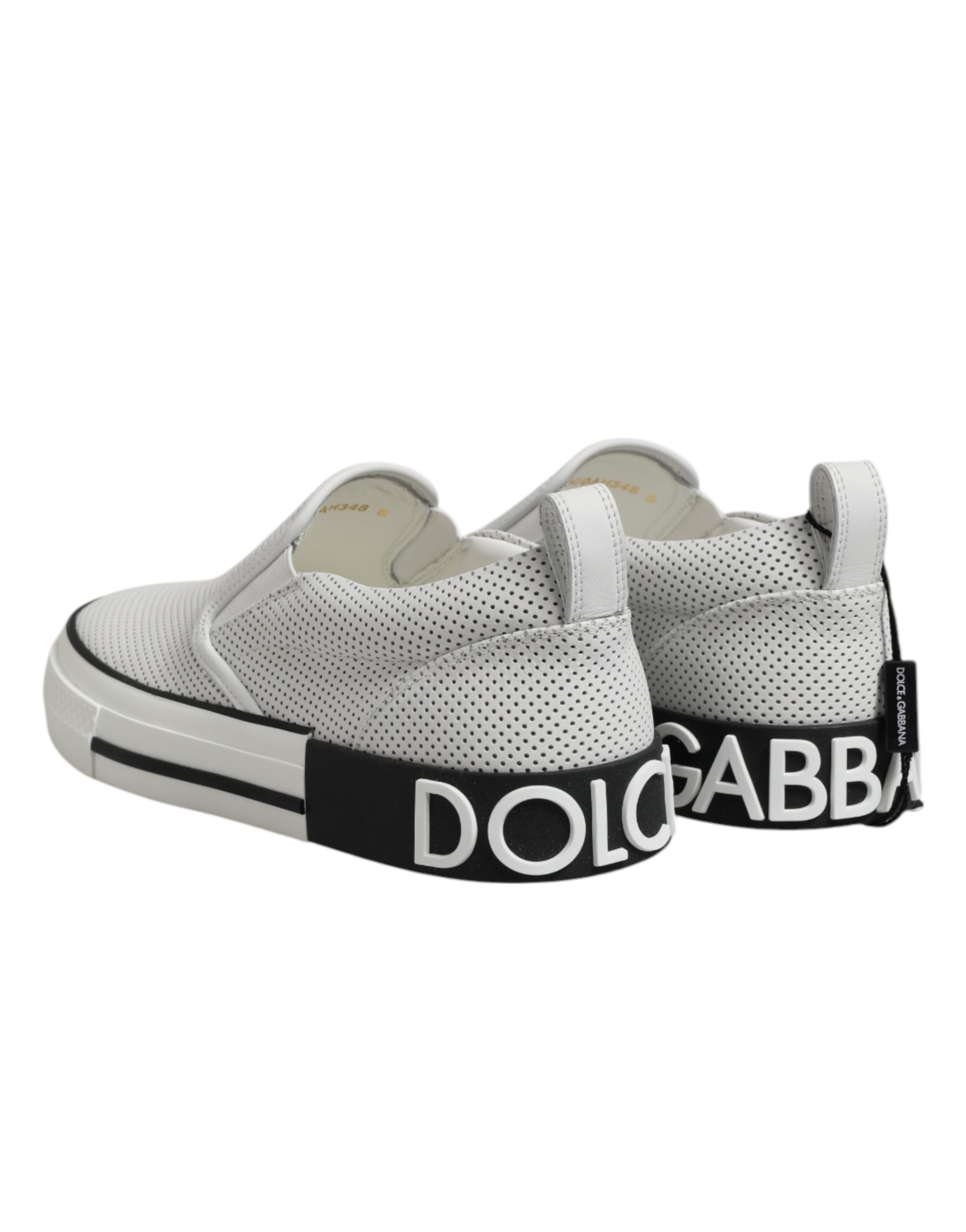 Dolce & Gabbana White Perforated Custom 2.Zero Sneakers Shoes - Image 5