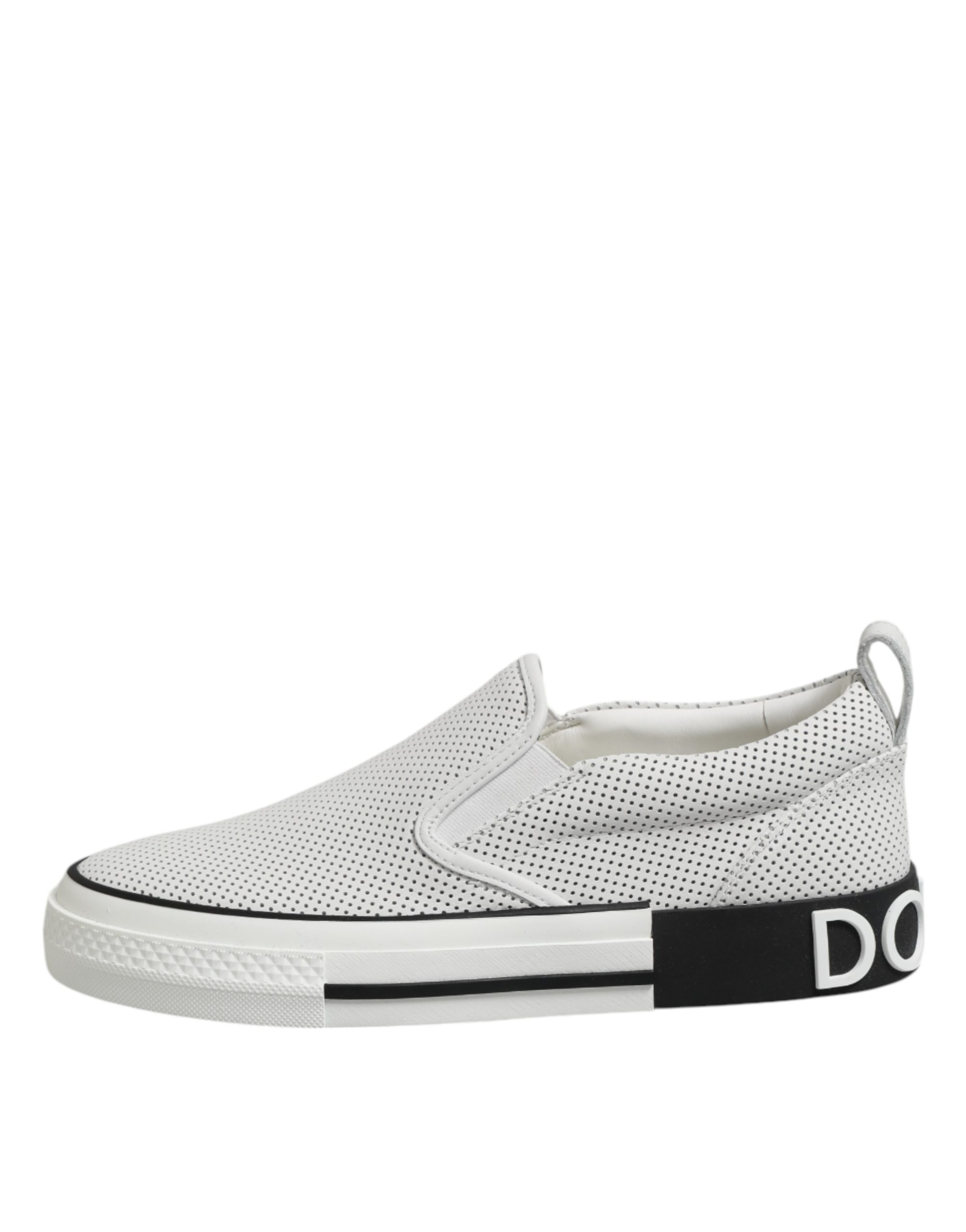 Dolce & Gabbana White Perforated Custom 2.Zero Sneakers Shoes - Image 6