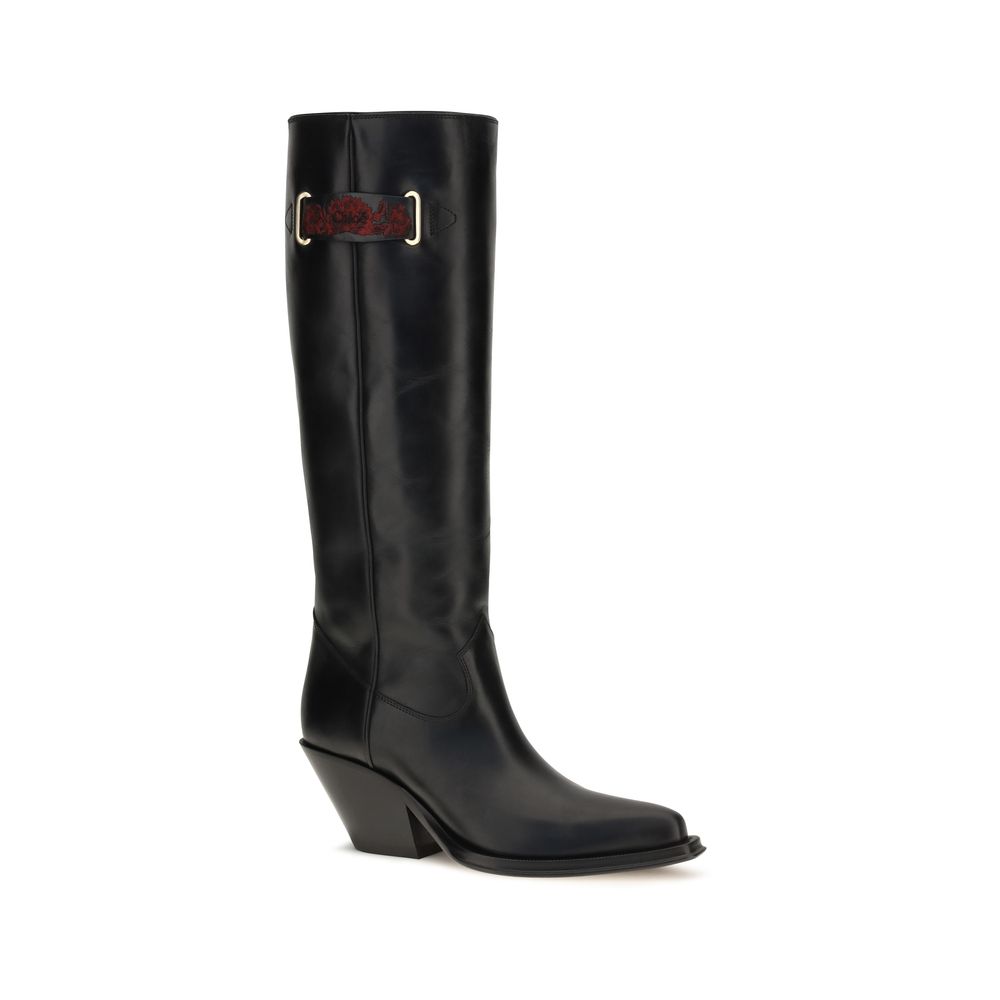 ChloƩ Black Calf Leather Bos Taurus Over The Knee - Image 2