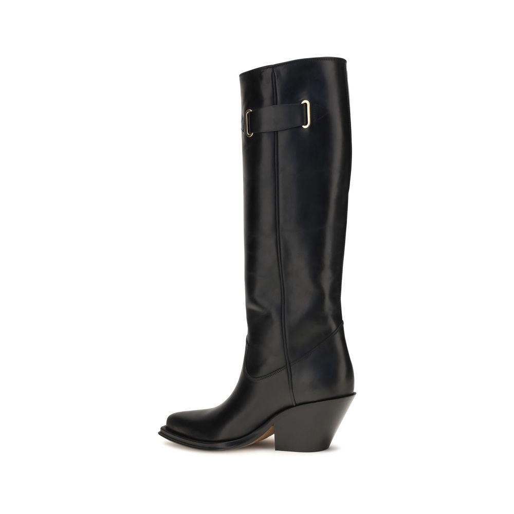 ChloƩ Black Calf Leather Bos Taurus Over The Knee - Image 3