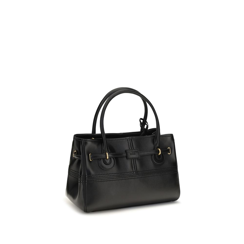 ChloƩ Black Buffalo Leather Shoulder Bag - Image 3