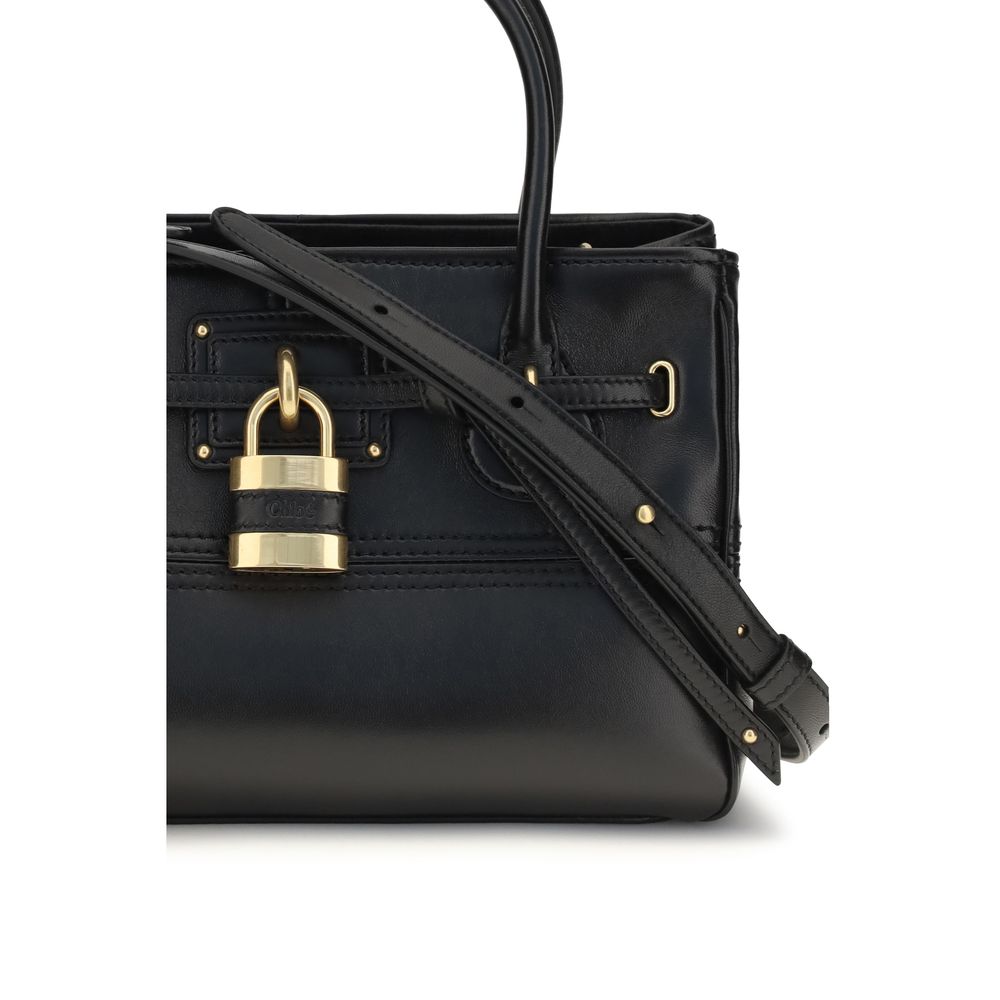 ChloƩ Black Buffalo Leather Shoulder Bag - Image 4