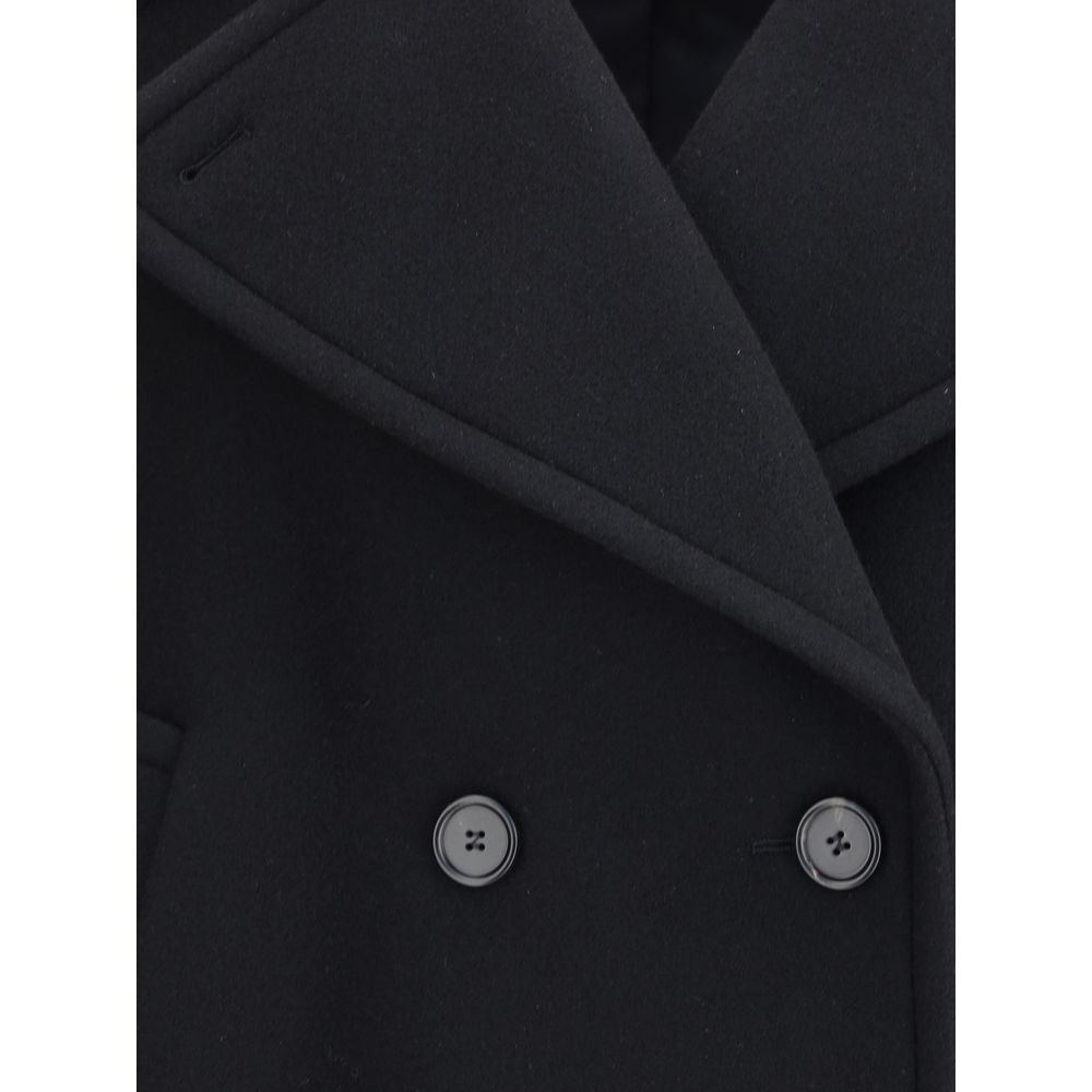 ChloƩ Black Wool Oves Aries Coat - Image 3