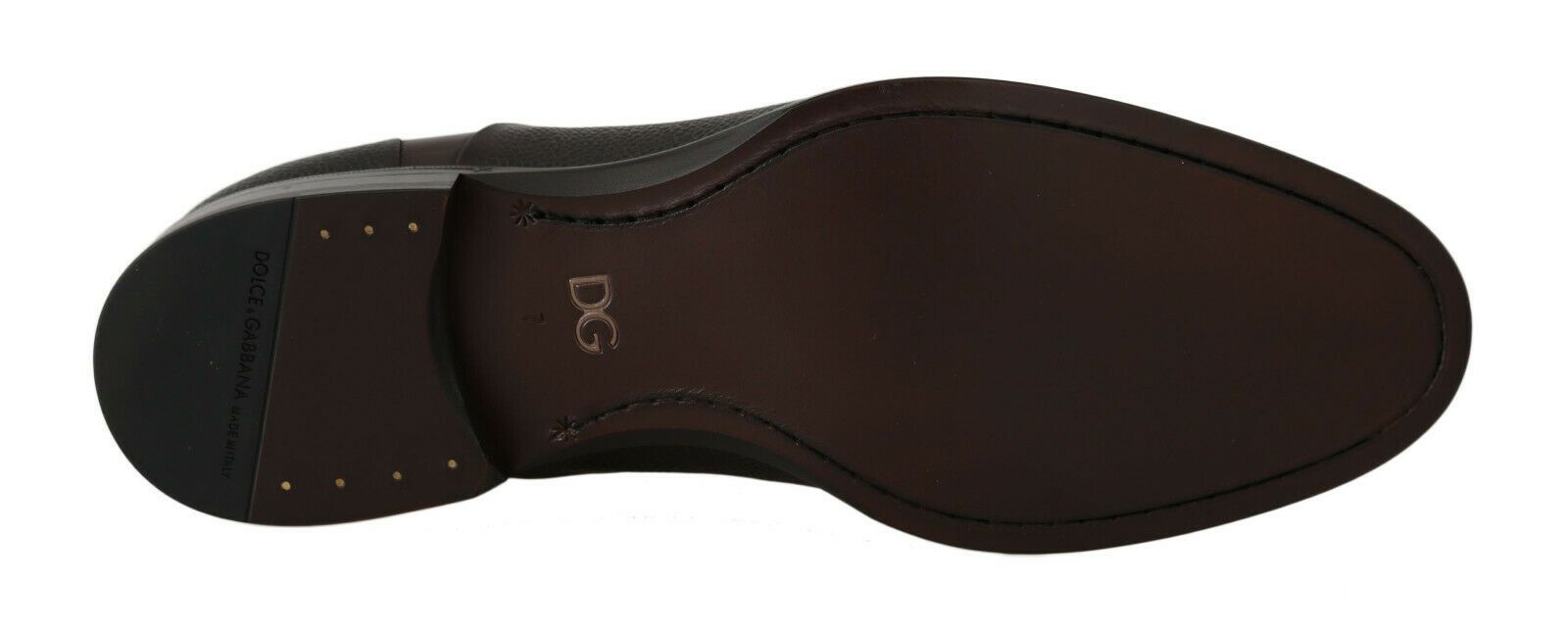 Dolce & Gabbana Brown Leather Laceups Dress Mens Shoes - Image 3