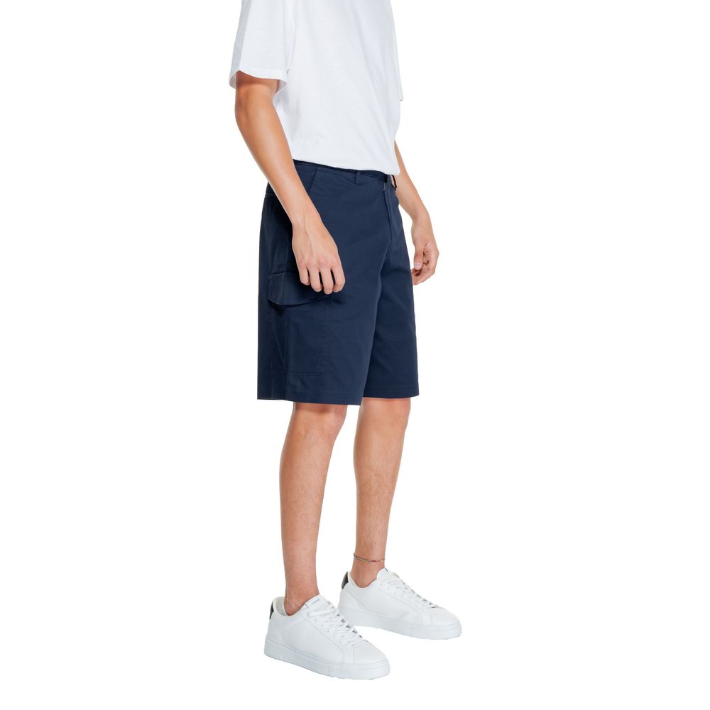 Armani Exchange Blue Cotton Bermuda Shorts - Image 4