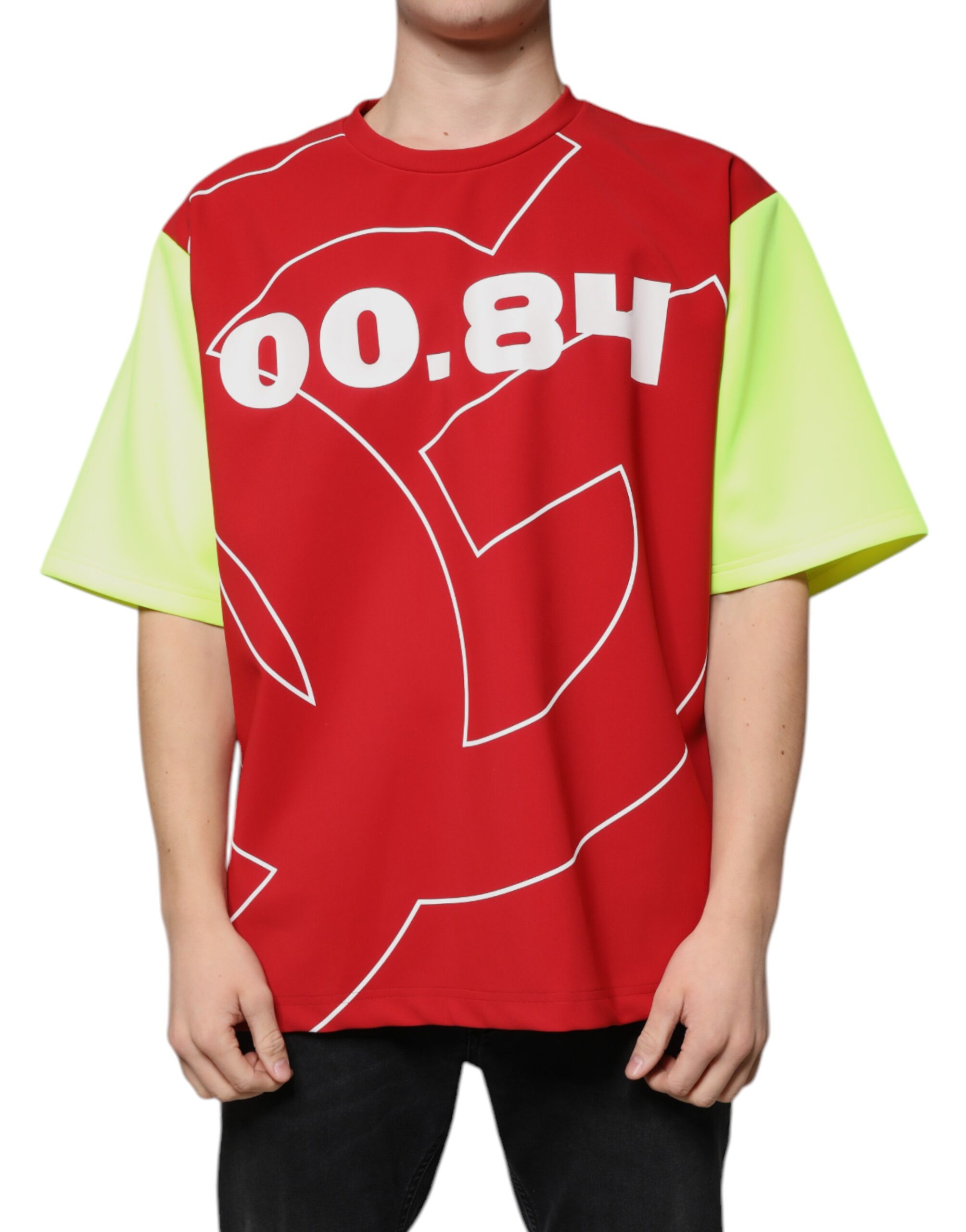 Dolce & Gabbana Multicolor Logo Cotton Men Crew Neck T-shirt - Image 2