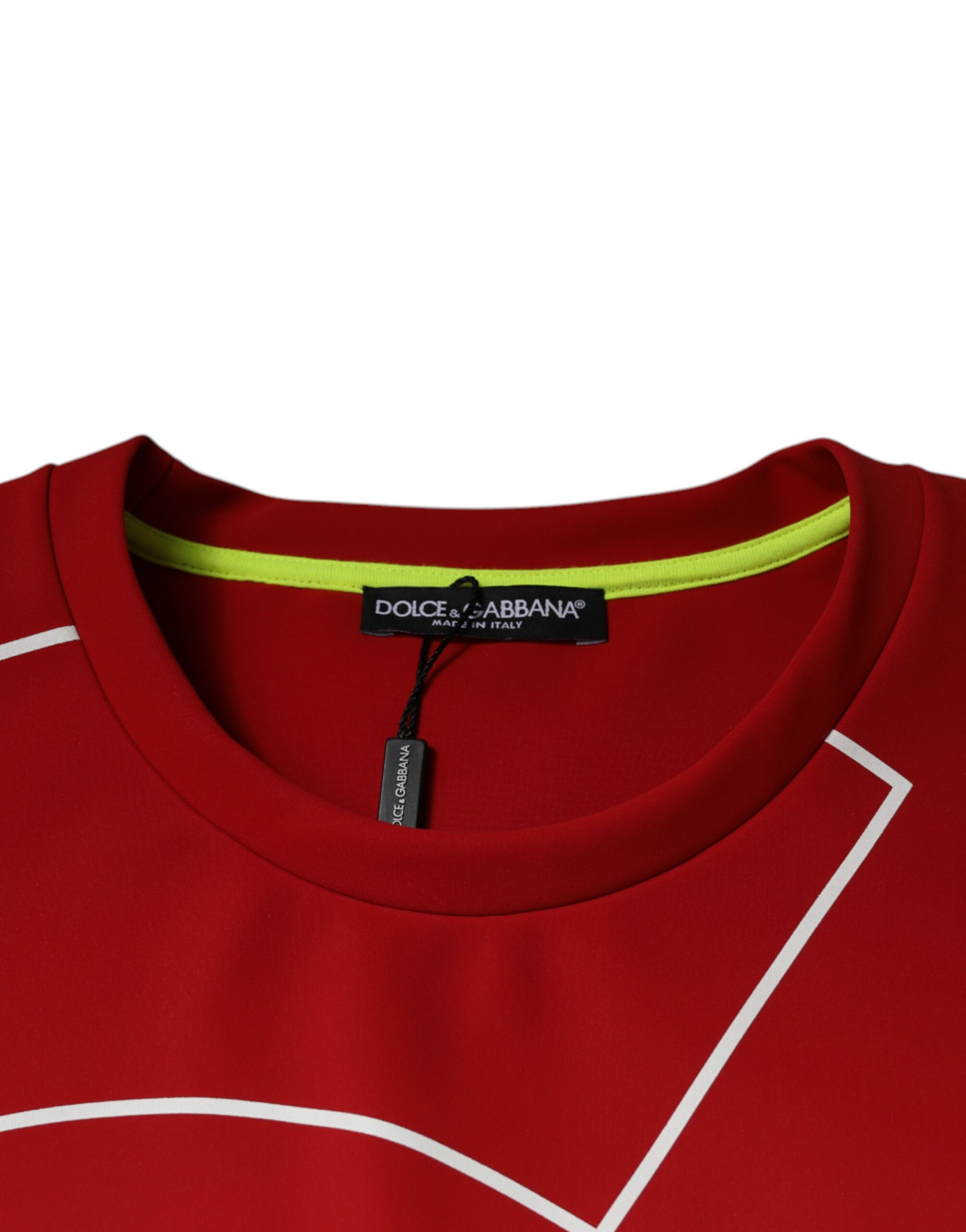 Dolce & Gabbana Multicolor Logo Cotton Men Crew Neck T-shirt - Image 7