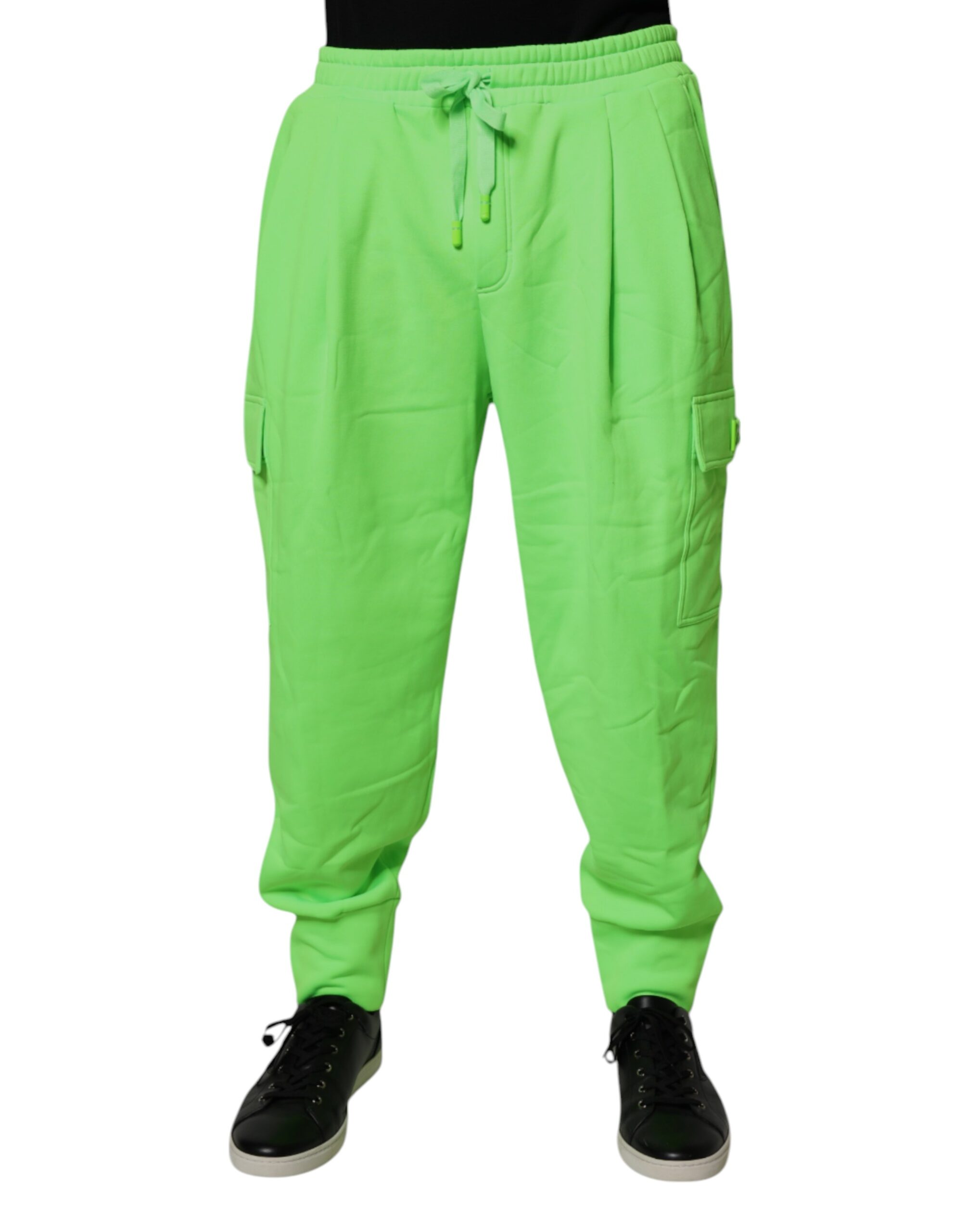 Dolce & Gabbana Neon Green Cargo Jogger Men Sweatpants Pants - Image 2