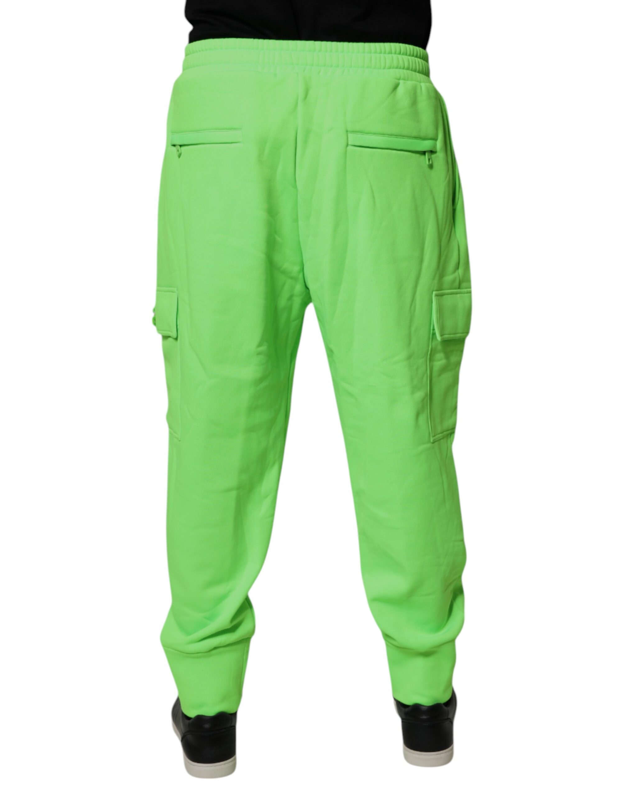Dolce & Gabbana Neon Green Cargo Jogger Men Sweatpants Pants - Image 4