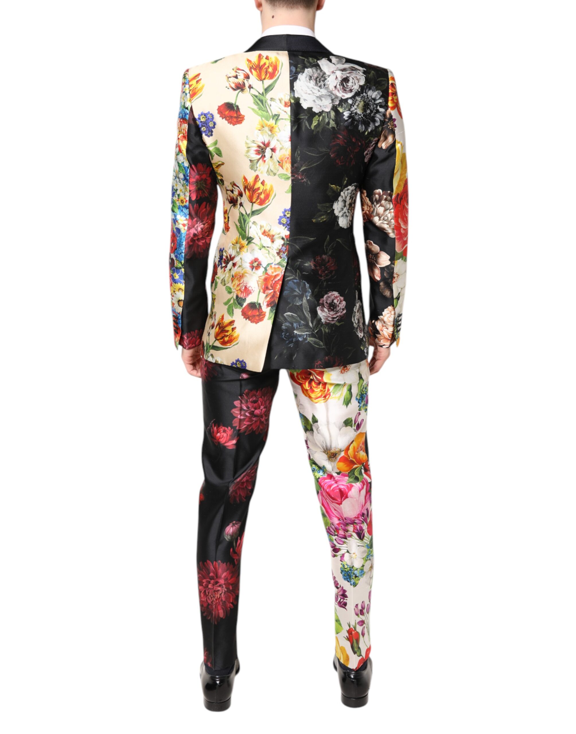 Dolce & Gabbana Multicolor Floral SICILIA Silk 3 Piece Suit - Image 4