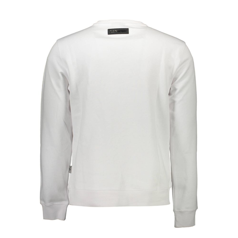 Plein Sport Bianco Cotton Men Sweatshirt - Image 2