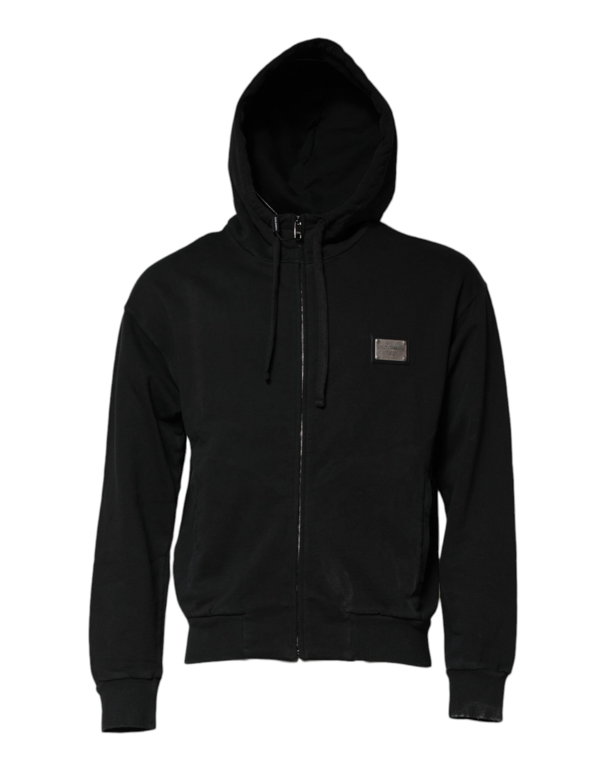 Dolce & Gabbana Black Logo Full Zip Hooded Men Sweatshirt Sweater - Image 2