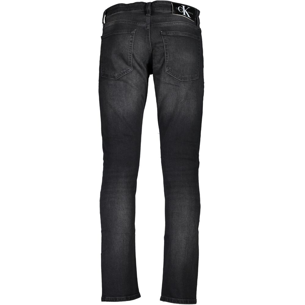 Calvin Klein Black Cotton Men's Slim-Fit Jeans - Image 2