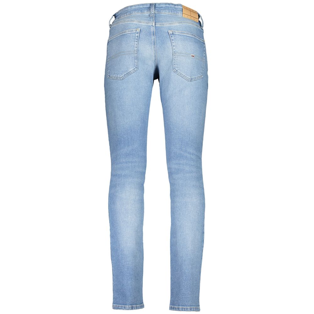 Tommy Hilfiger Azzurro Cotton Slim Men Jeans - Image 2