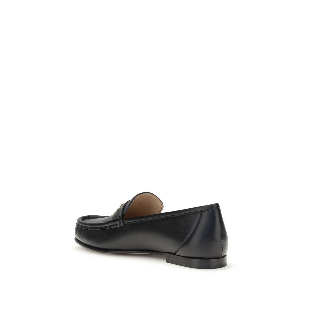 ChloƩ Black Calf Leather Bos Taurus Slip-On Loafers - Image 3