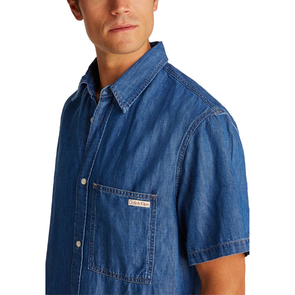 Calvin Klein Jeans Blue Denim Shirt - Image 4