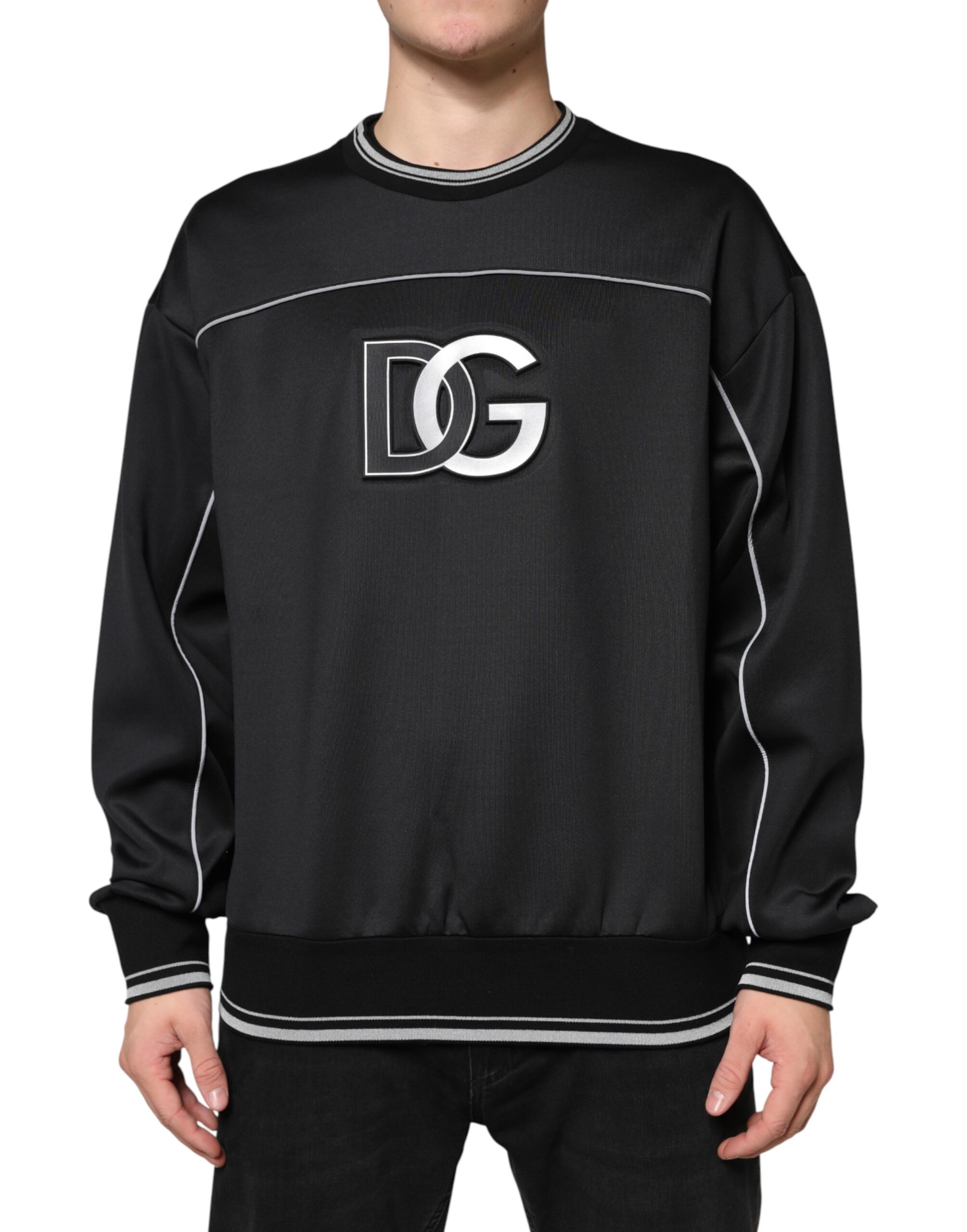 Dolce & Gabbana Black DG Logo Crew Neck Sweatshirt Sweater - Image 2