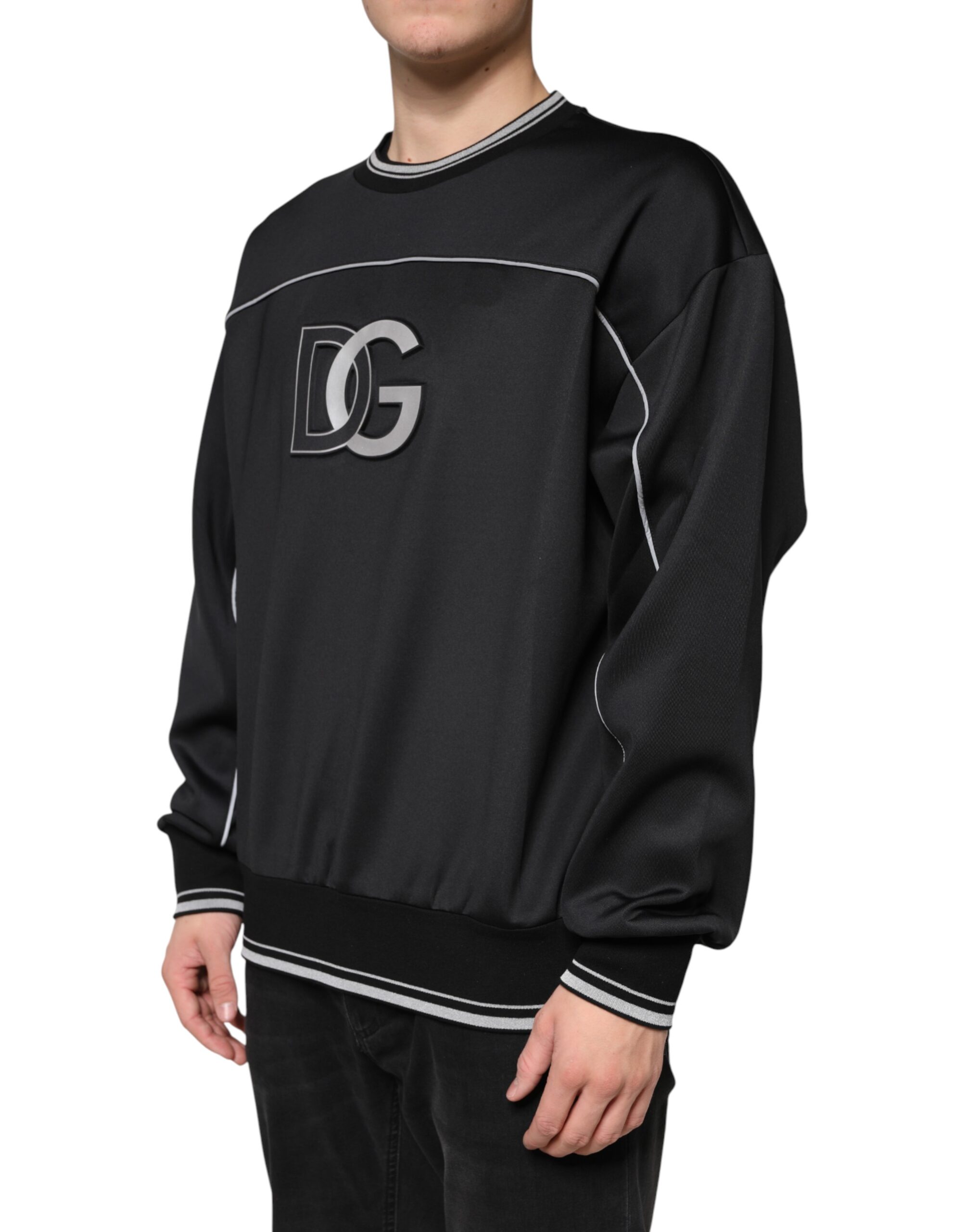 Dolce & Gabbana Black DG Logo Crew Neck Sweatshirt Sweater - Image 3