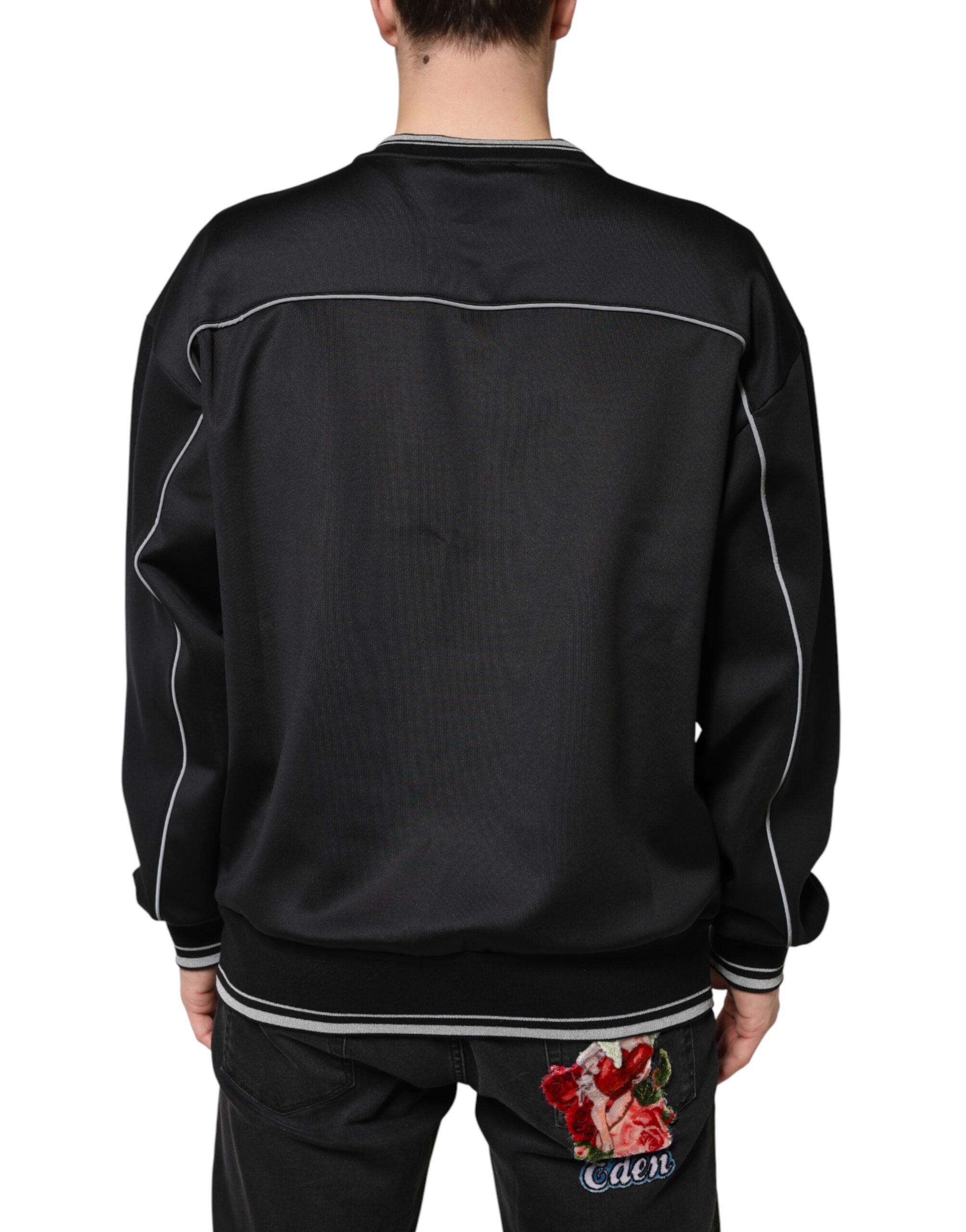 Dolce & Gabbana Black DG Logo Crew Neck Sweatshirt Sweater - Image 4
