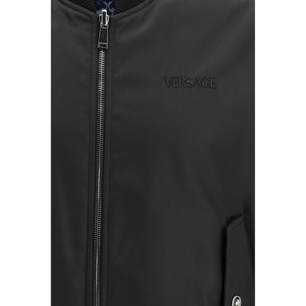 Versace Black Polyamide Jacket - Image 5